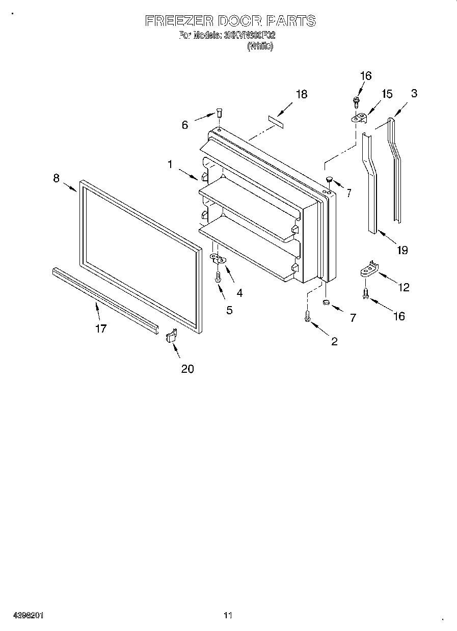 06 - FREEZER DOOR, LIT/OPTIONAL