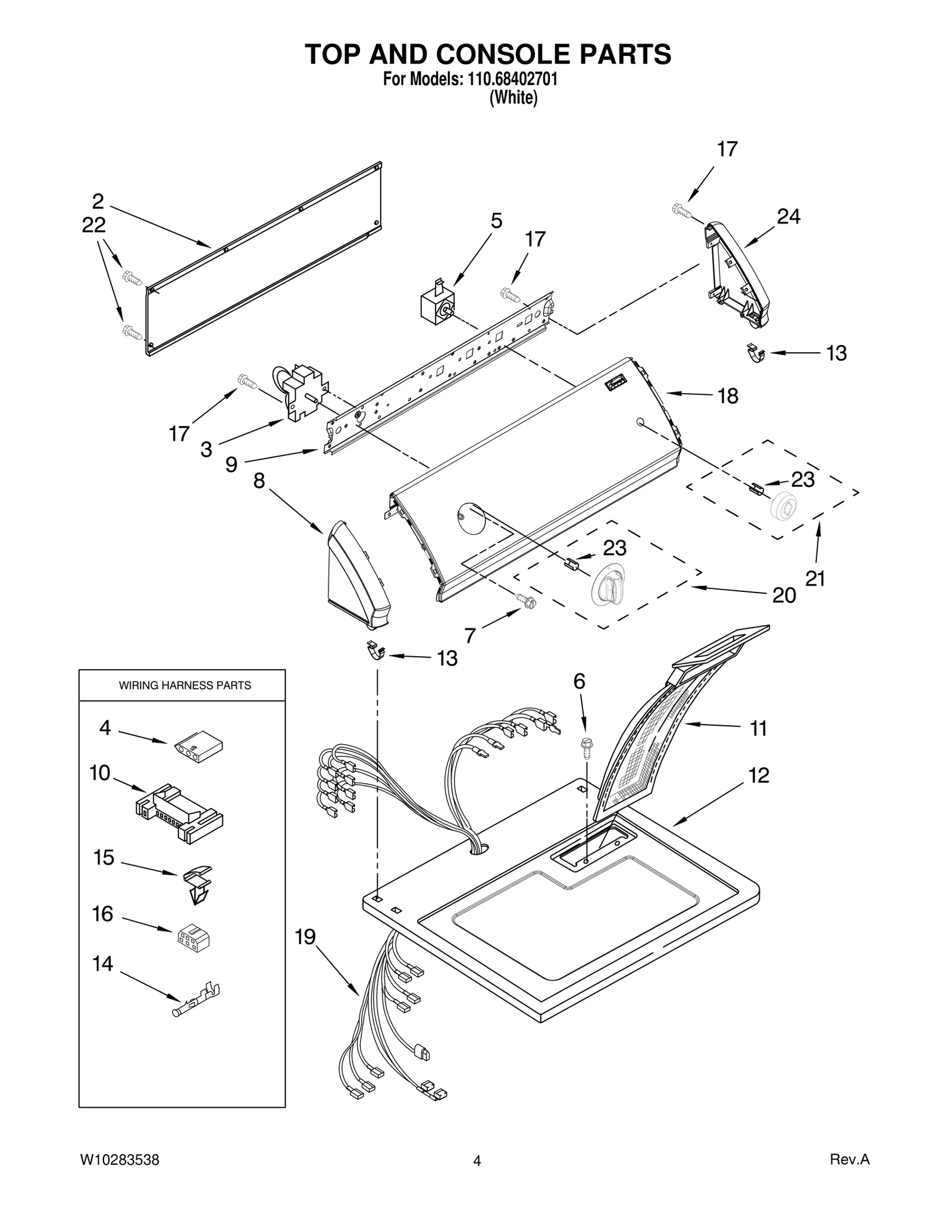 TOP AND CONSOLE PARTS