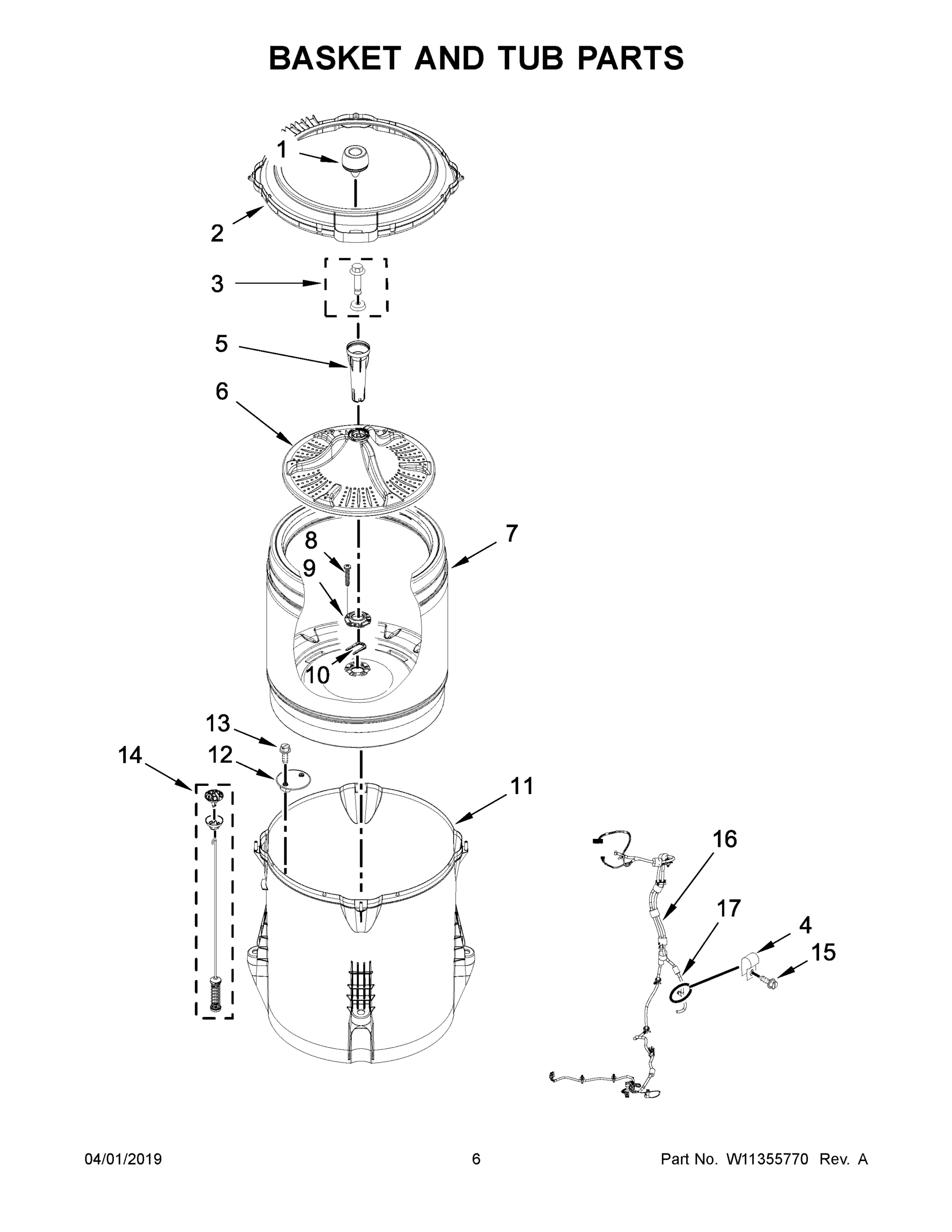04 - BASKET AND TUB PARTS