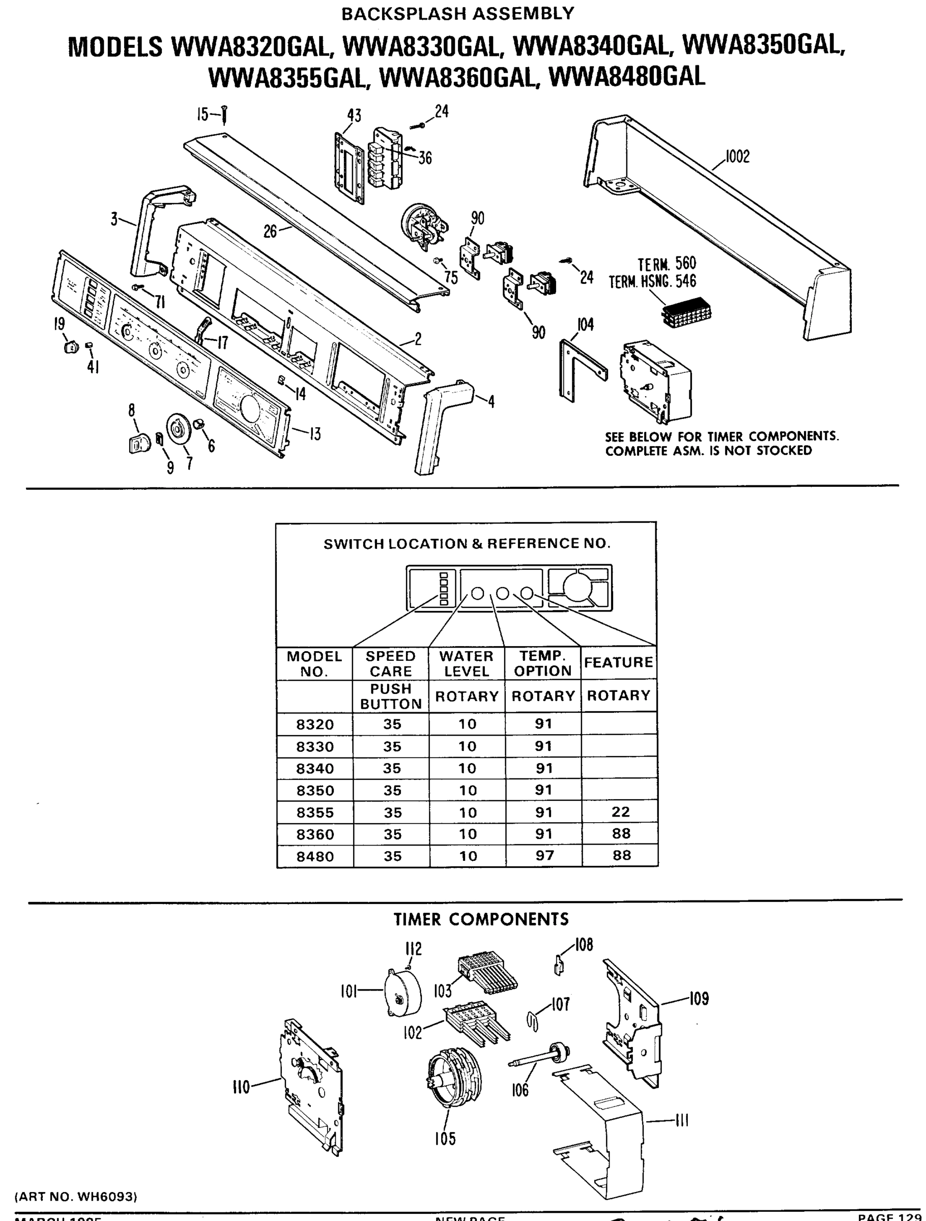 BACKSPLASH ASSEMBLY