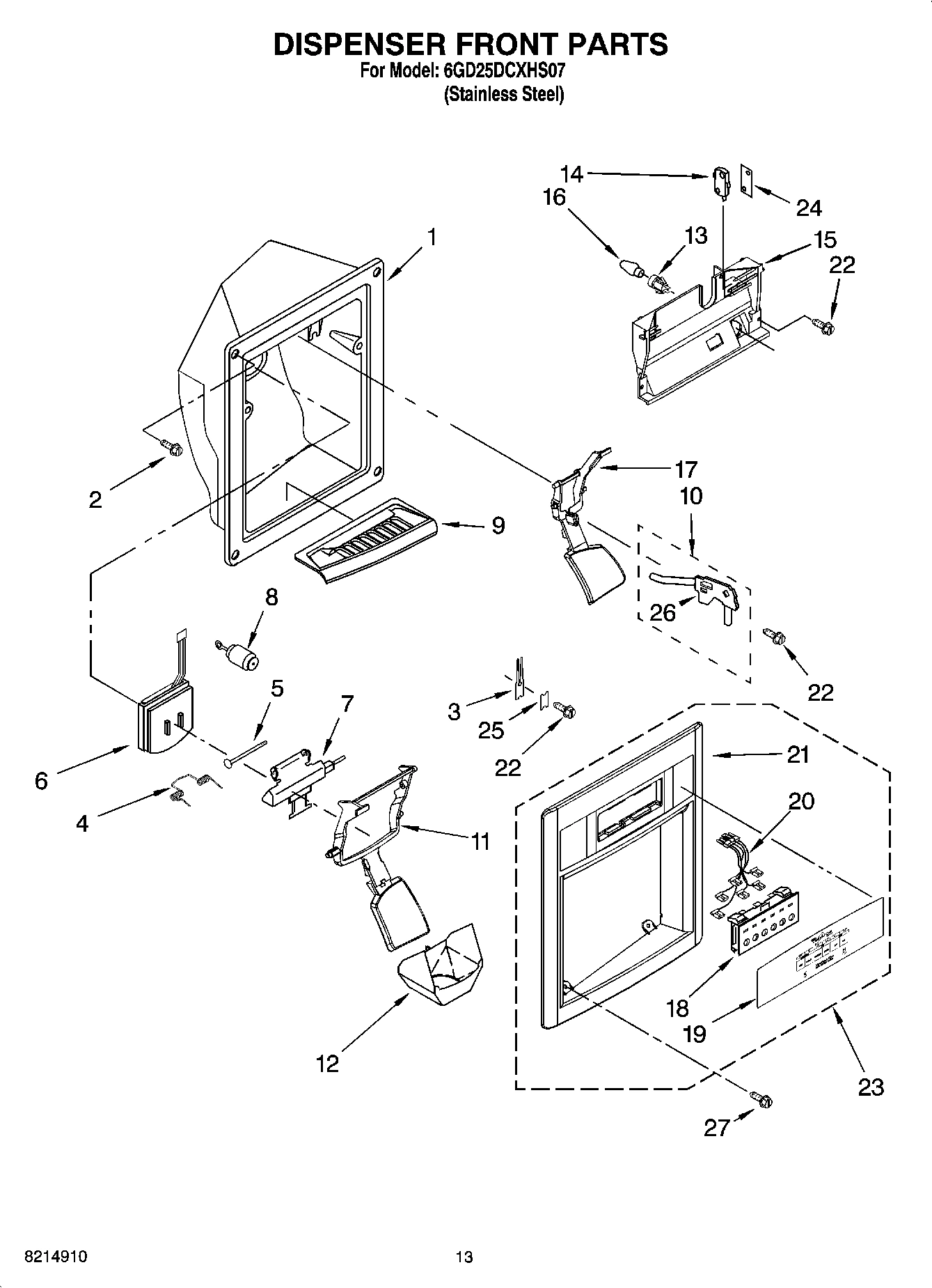 08 - DISPENSER FRONT PARTS