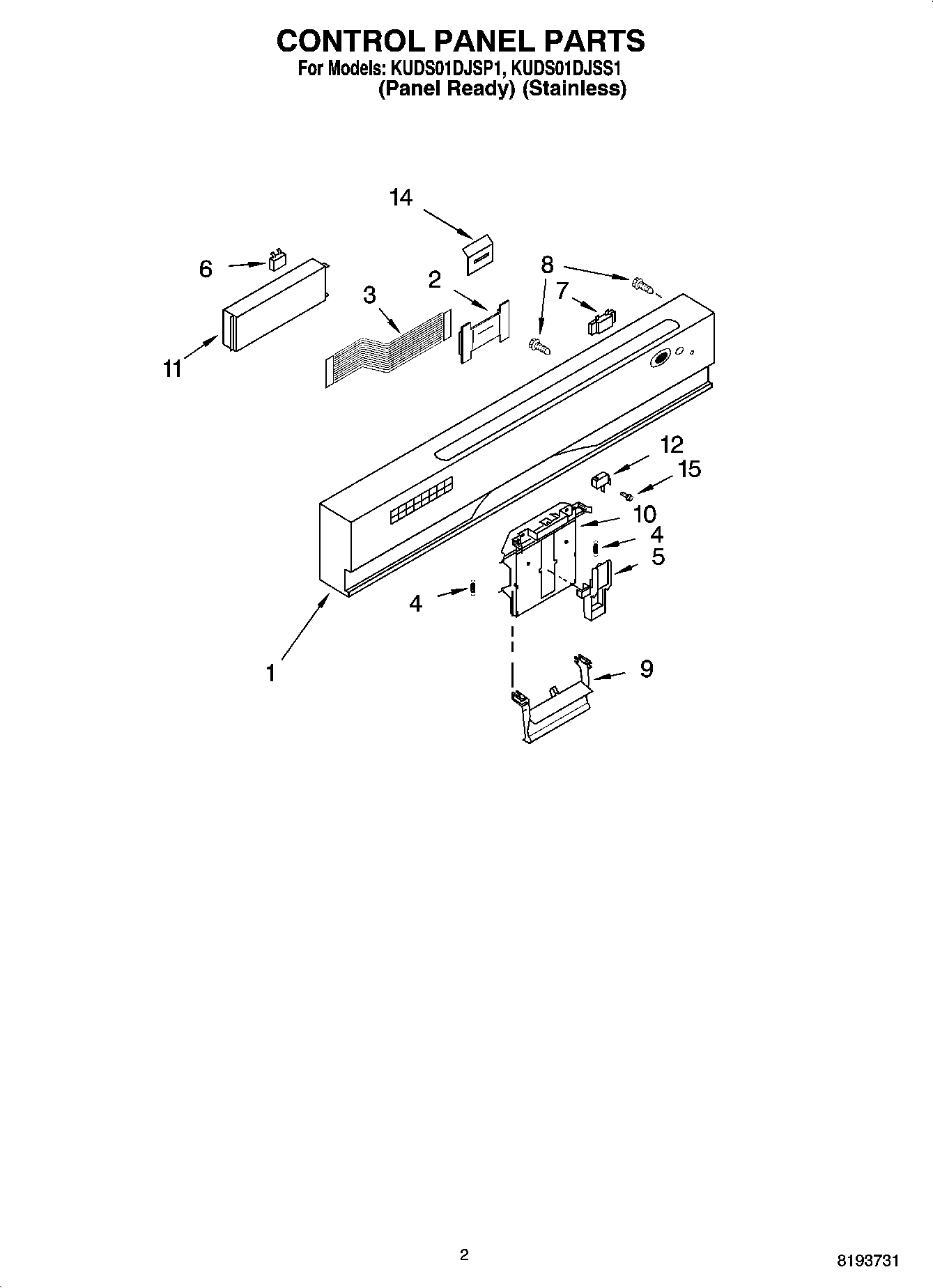 02 - CONTROL PANEL PARTS