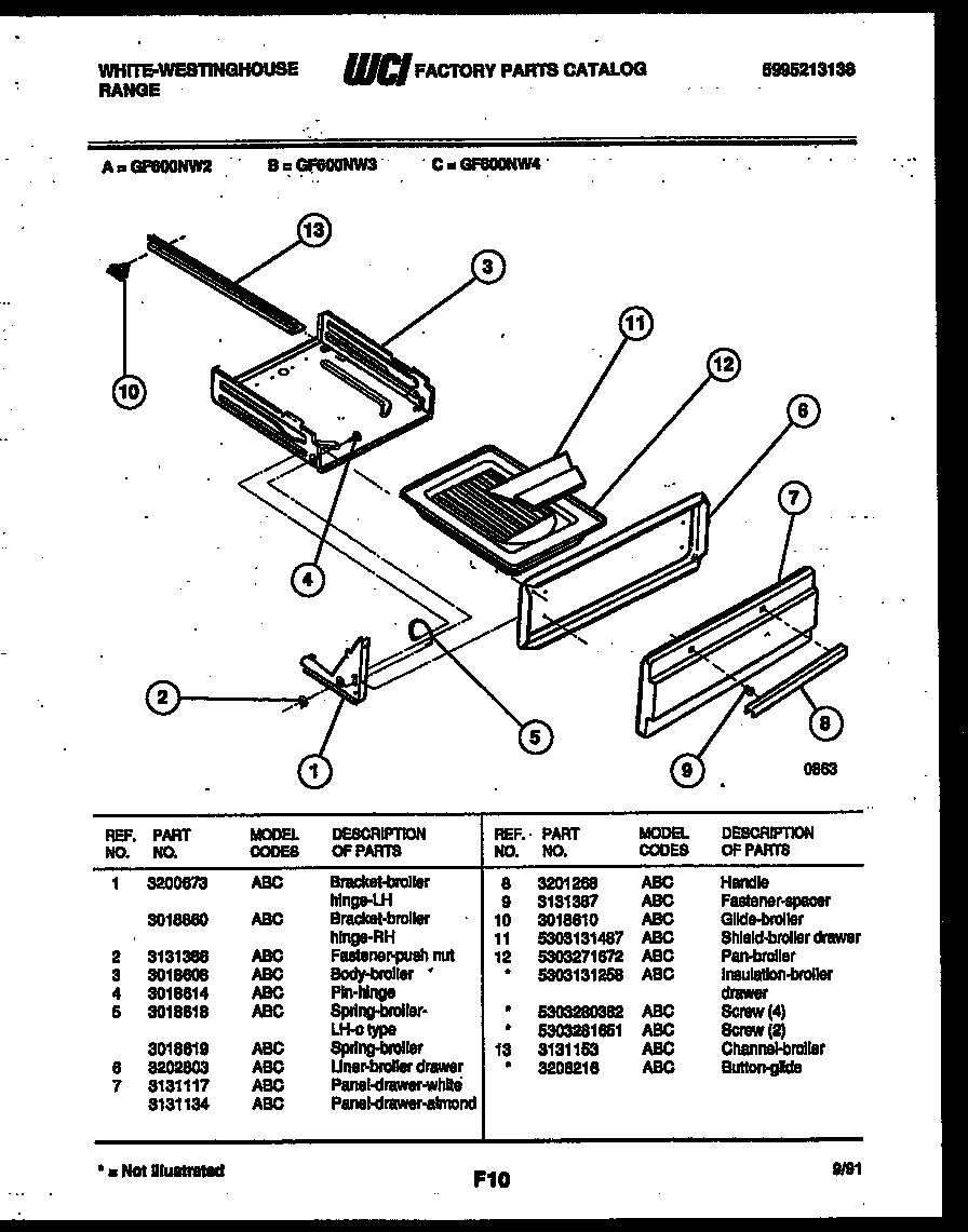 05 - BROILER DRAWER PARTS
