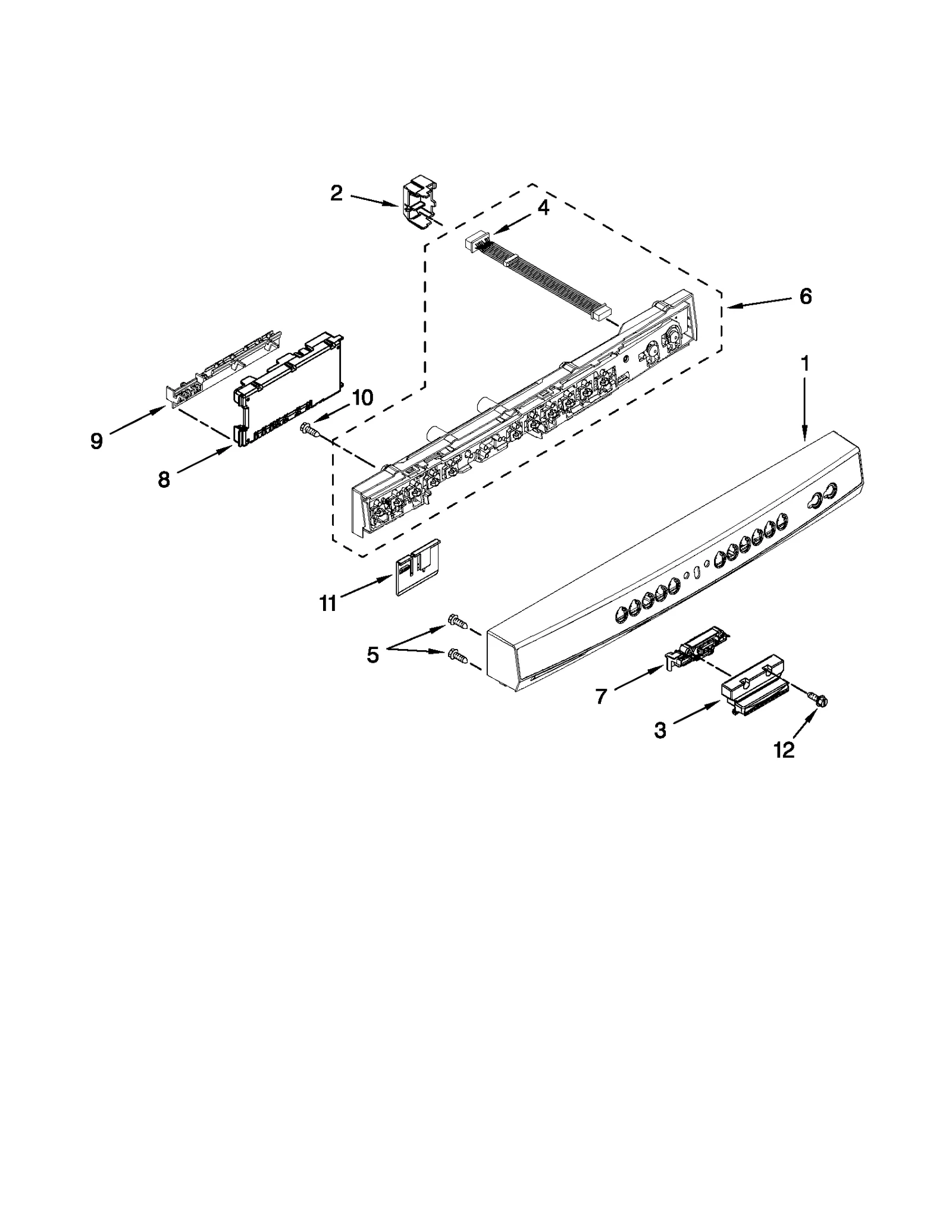 CONTROL PANEL AND LATCH PARTS