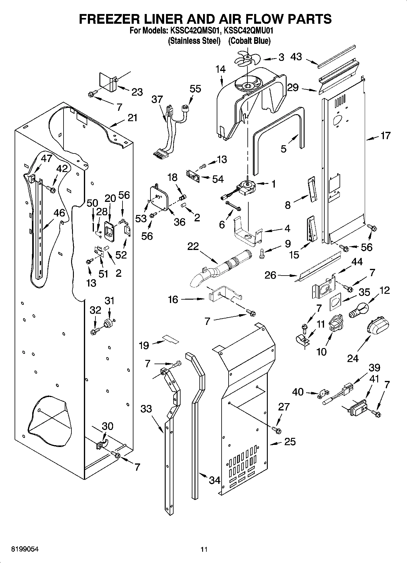 08 - FREEZER LINER AND AIR FLOW PARTS