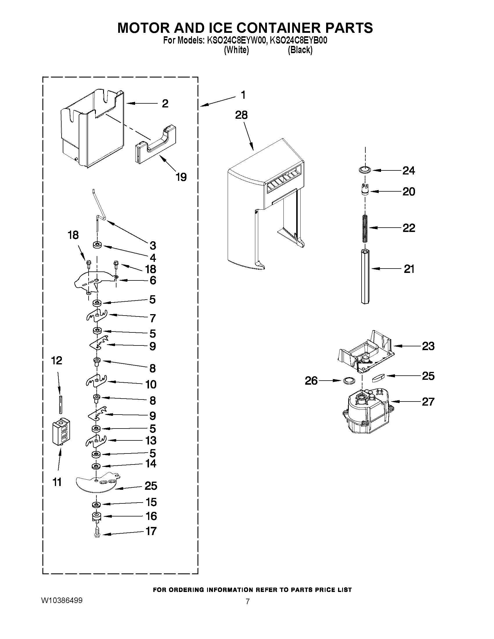 05 - MOTOR AND ICE CONTAINER PARTS