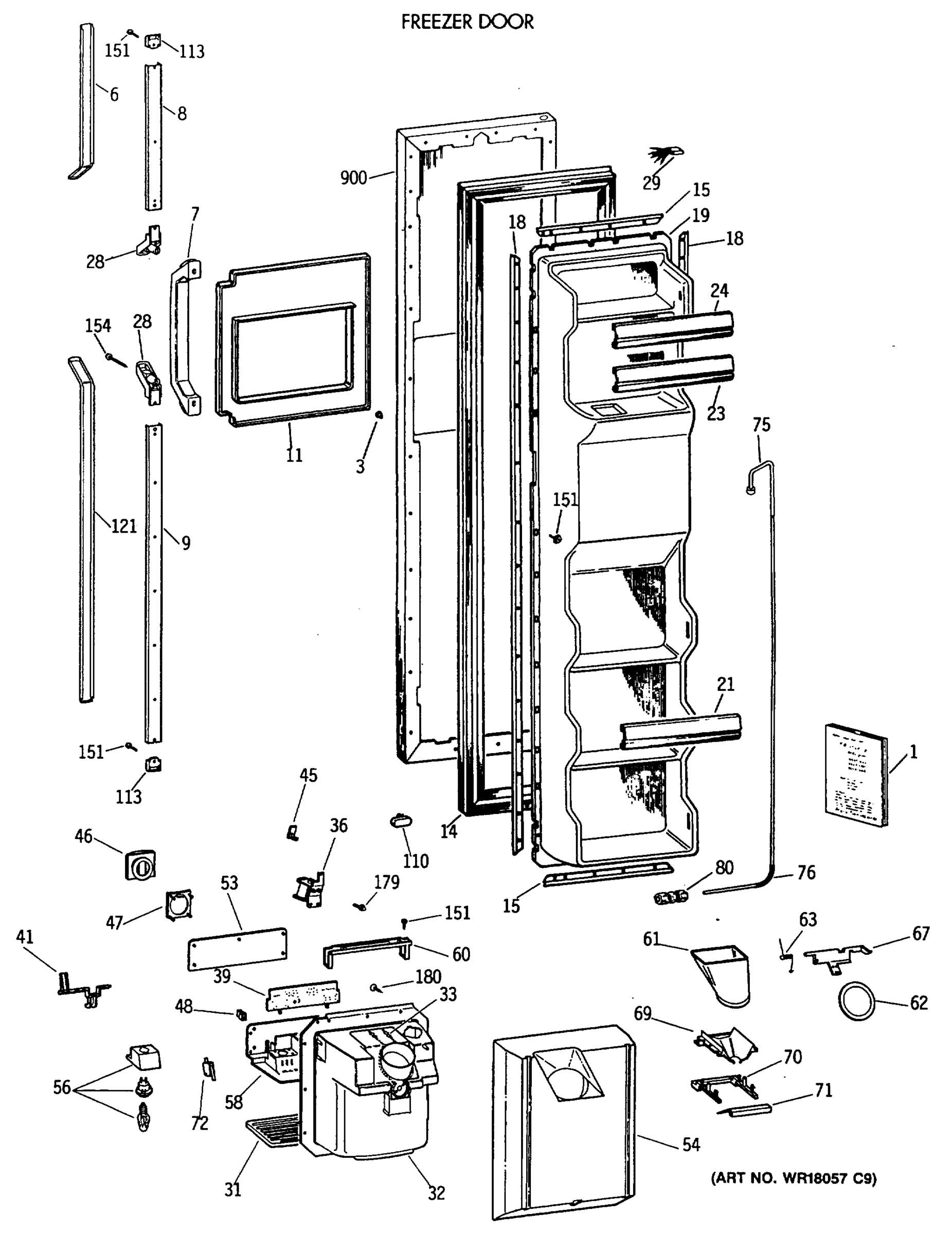 FREEZER DOOR