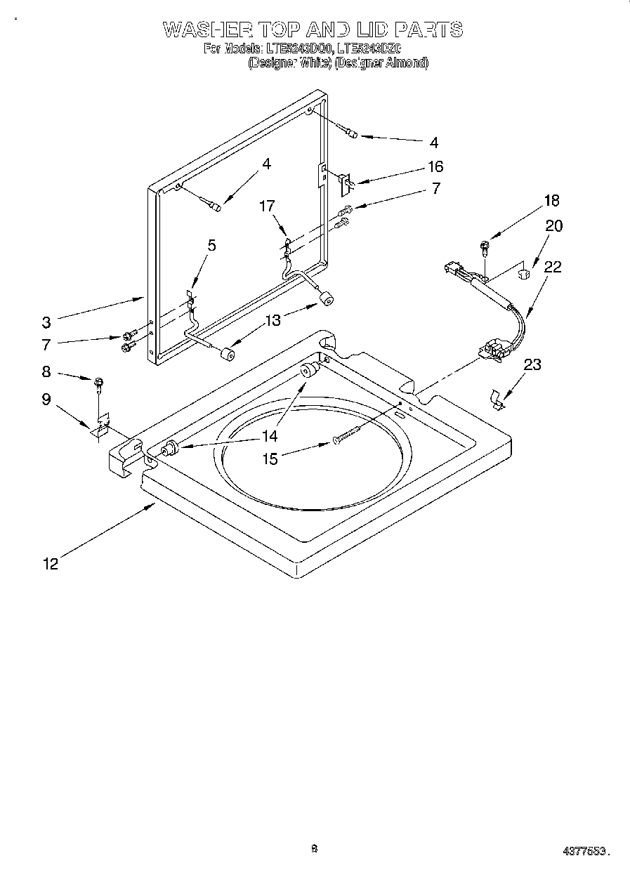 06 - WASHER TOP AND LID