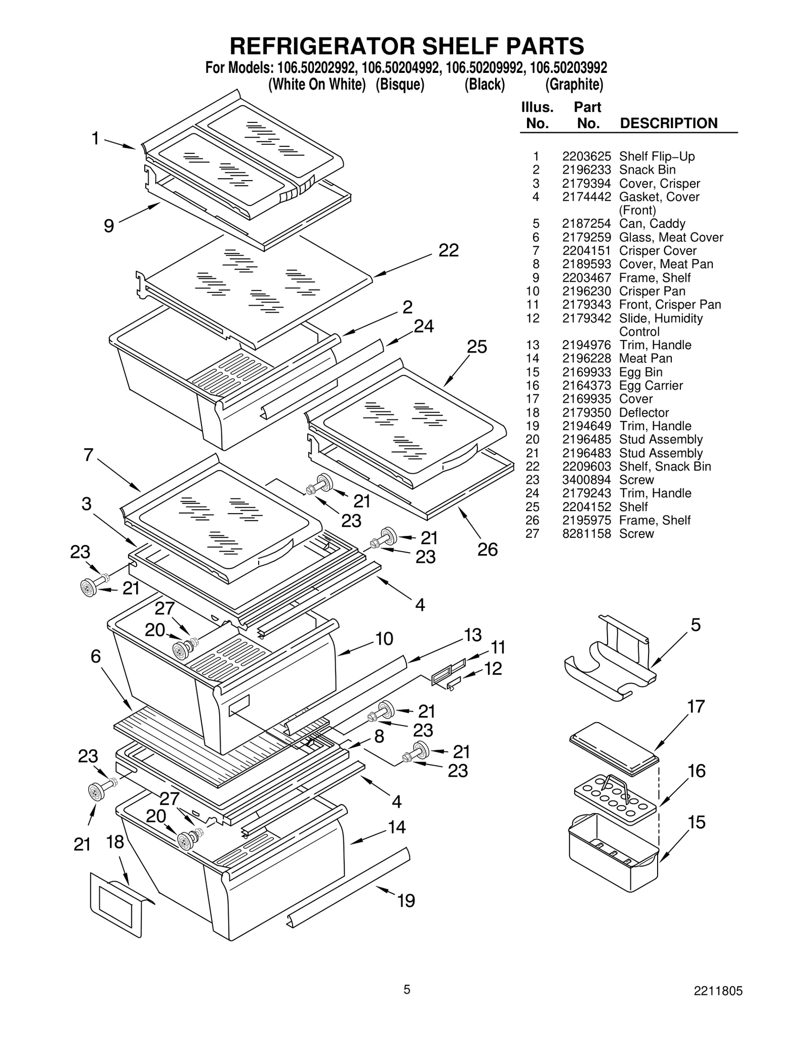 REFRIGERATOR SHELF PARTS