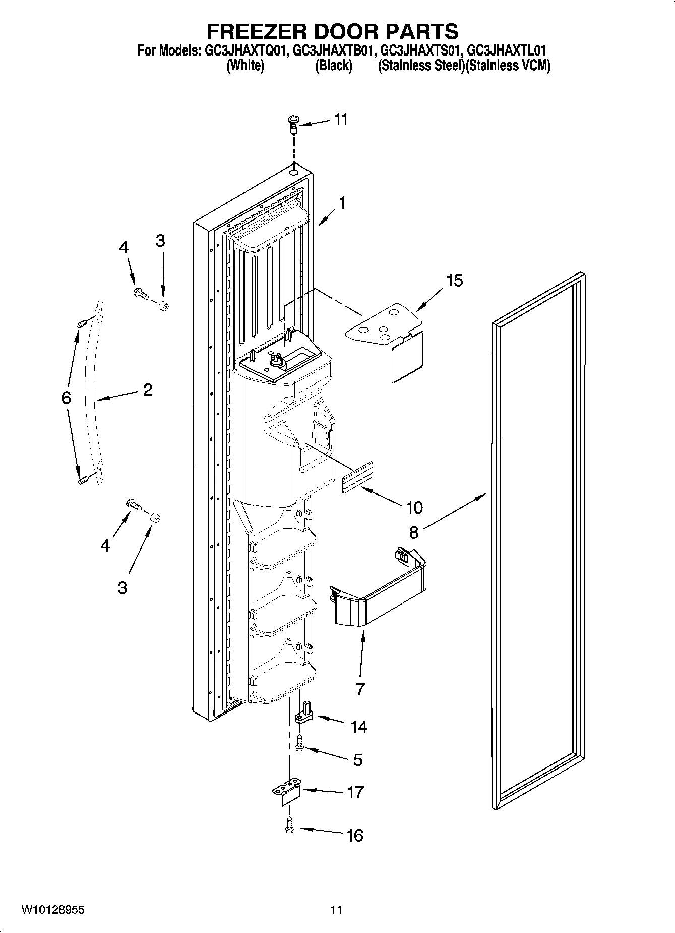 07 - FREEZER DOOR PARTS