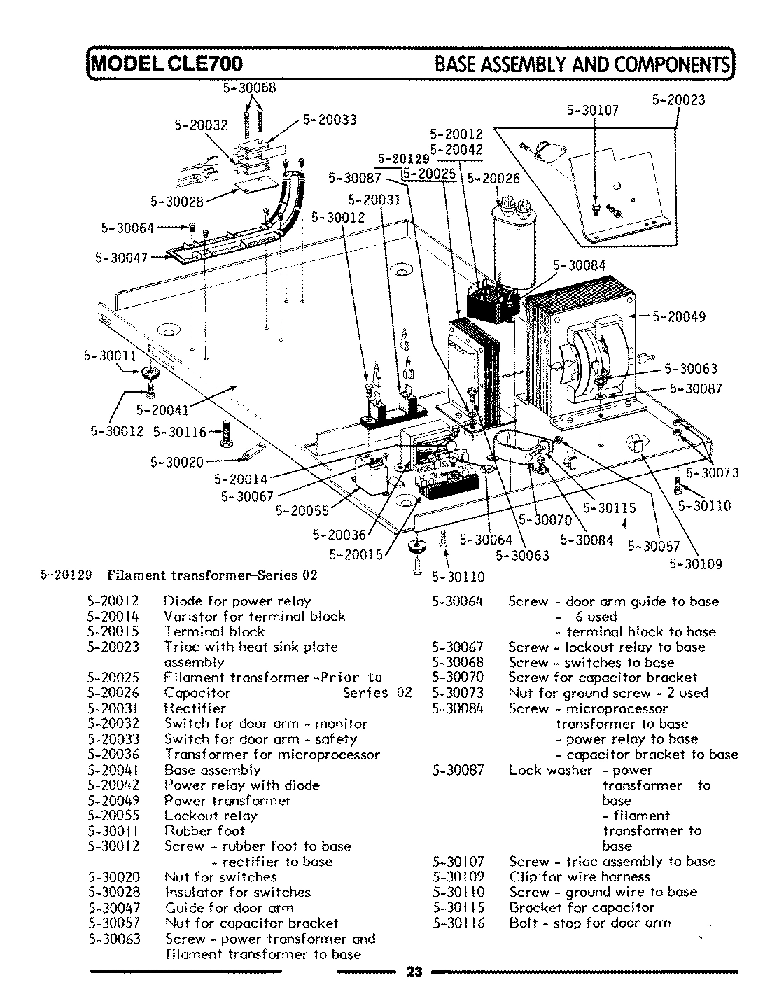 02 - BASE ASSEMBLY & COMPONENTS