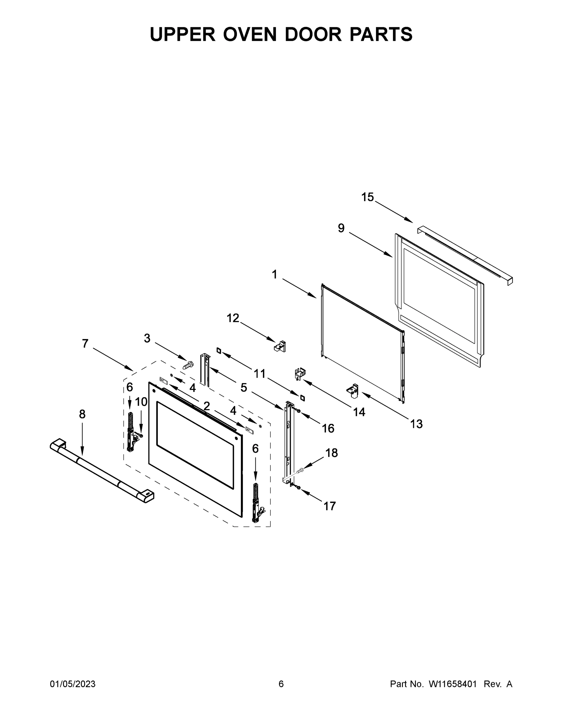 04 - UPPER OVEN DOOR PARTS