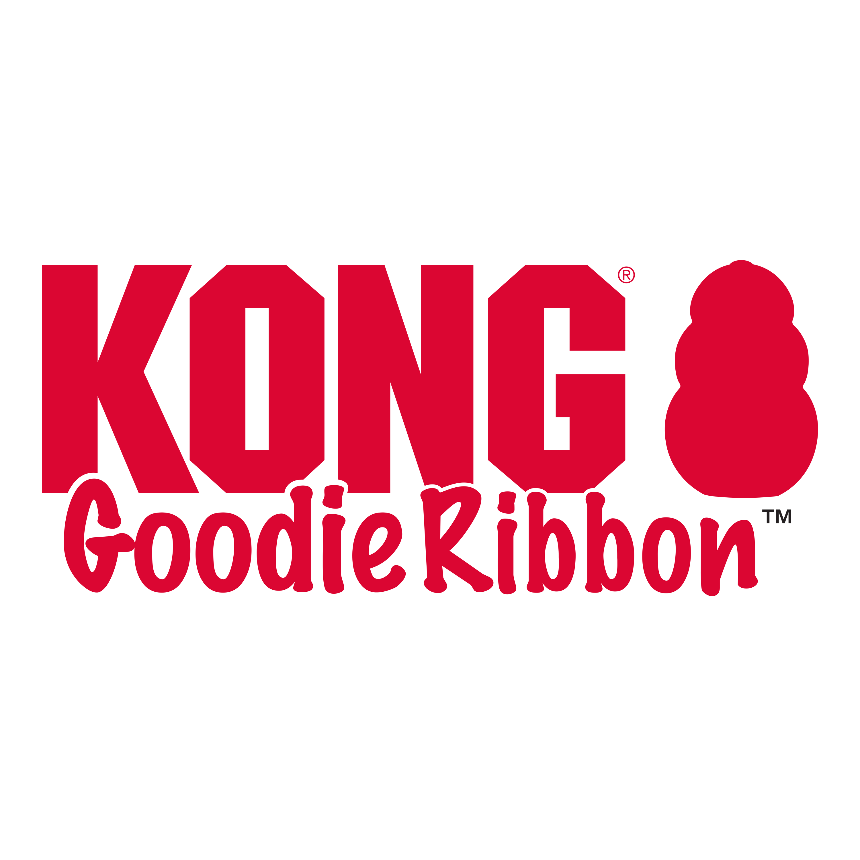 Kong Goodie Ribbon Large red Rubber Treat Toy for Dogs - Ziggy Pupps