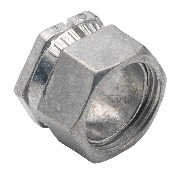 BRI 225-DC 1/2" LOW PROFILE EMT COMPRESSION CONNECTOR ZINC DIE CAST