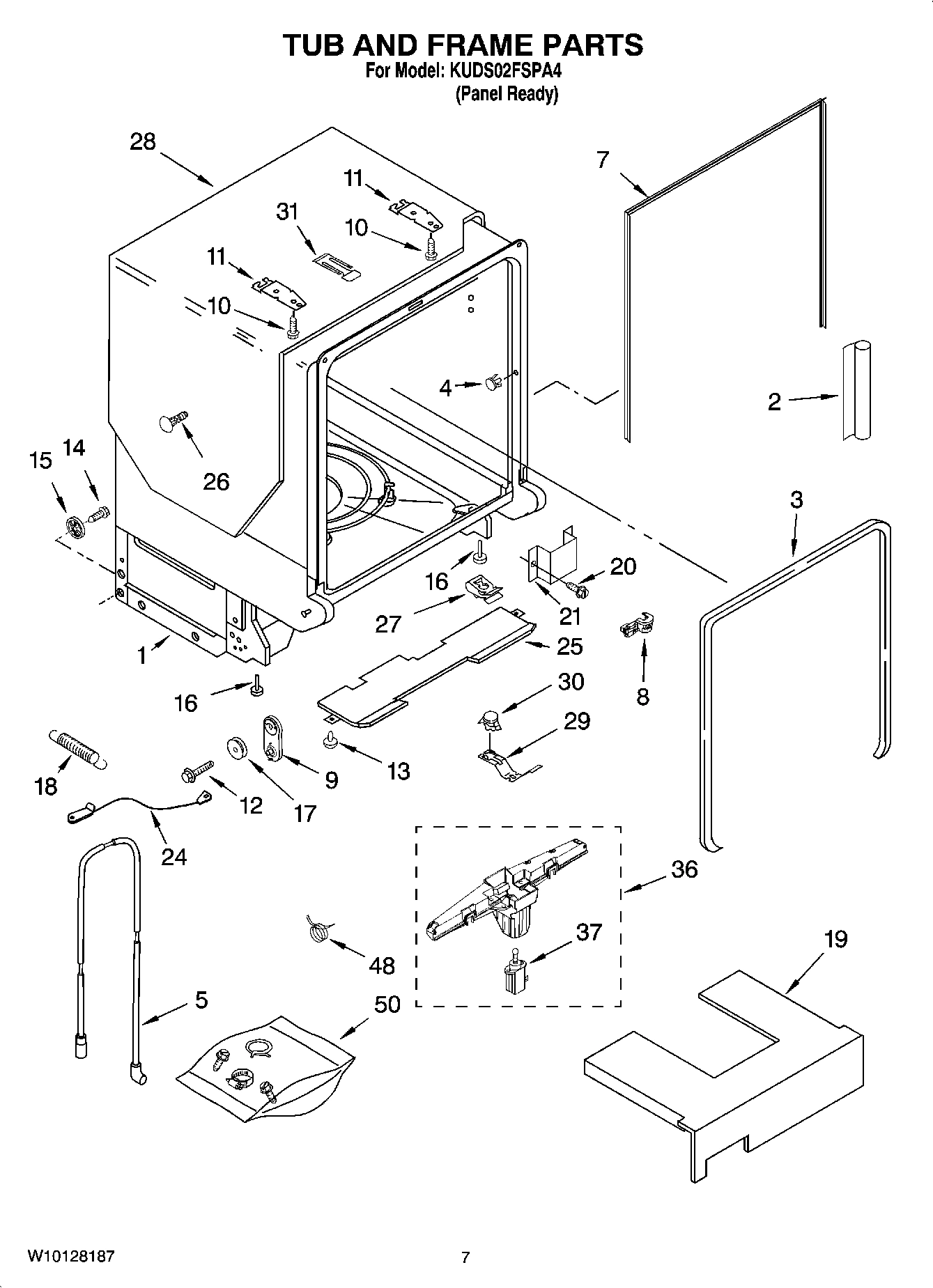 07 - TUB AND FRAME PARTS