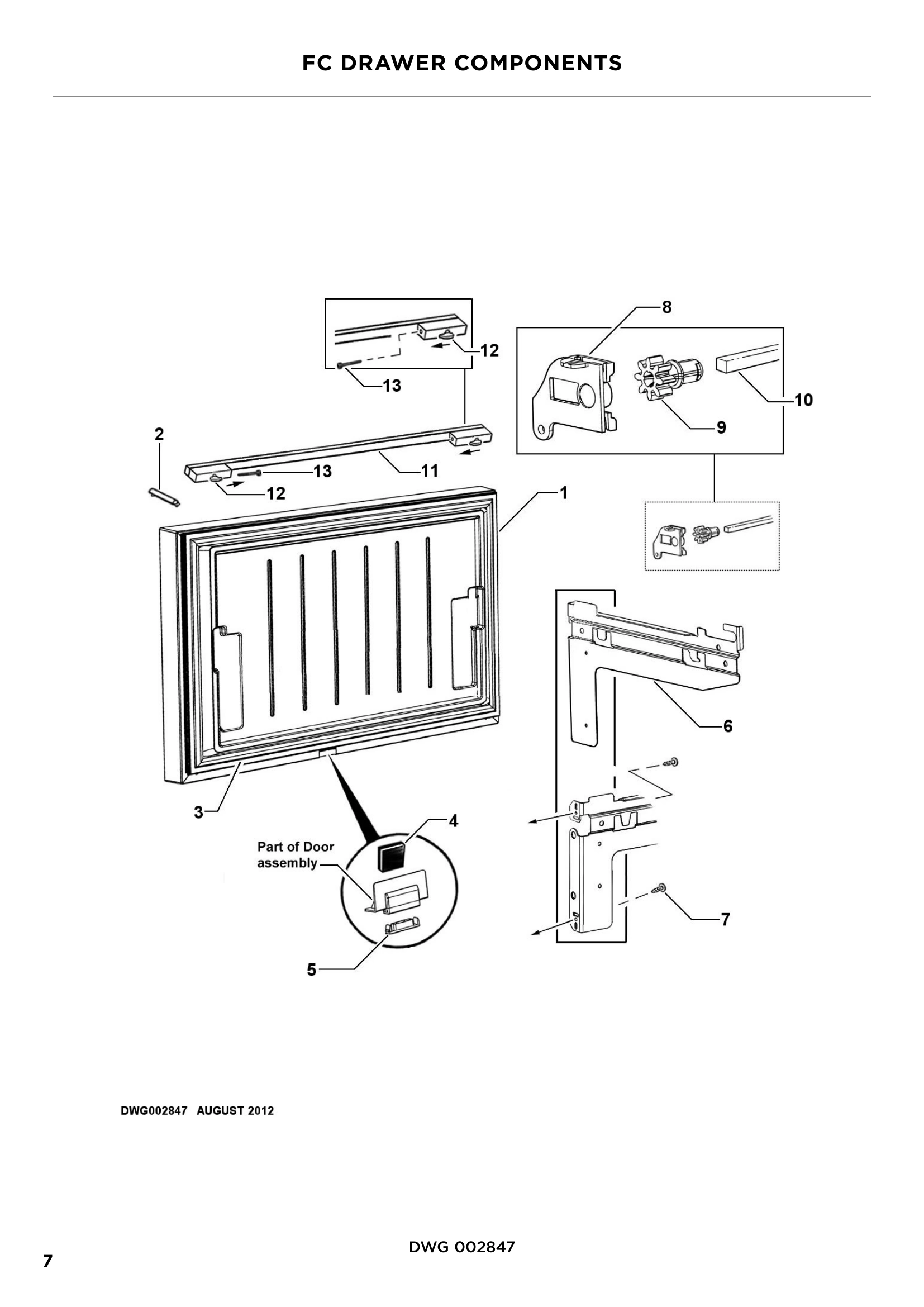 FC DRAWER COMPONENTS