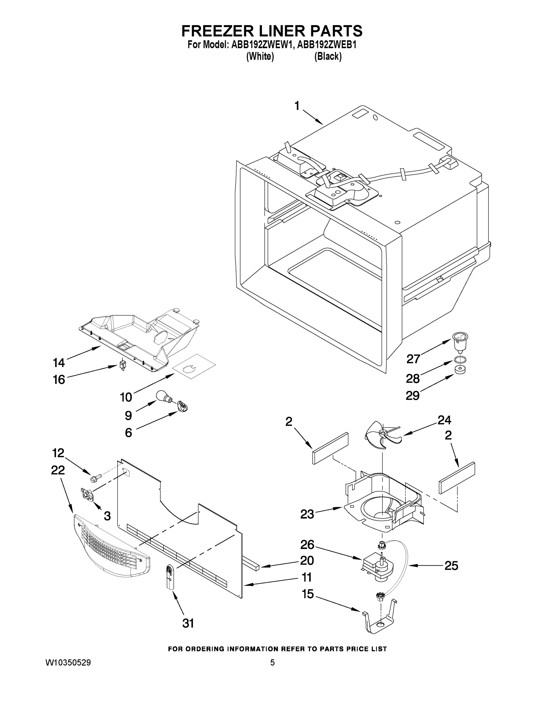 03 - FREEZER LINER PARTS