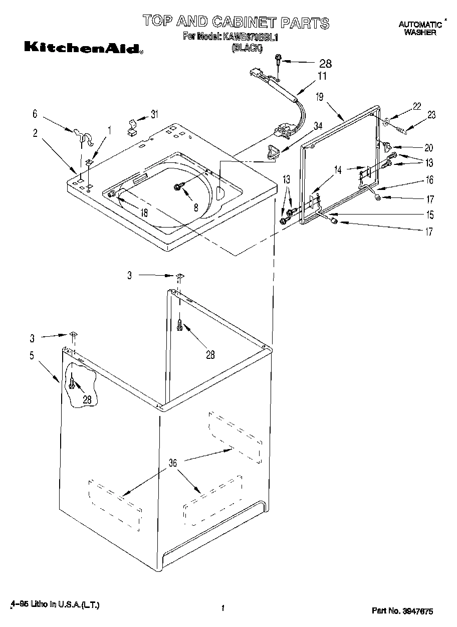 01 - TOP AND CABINET, LIT/OPTIONAL