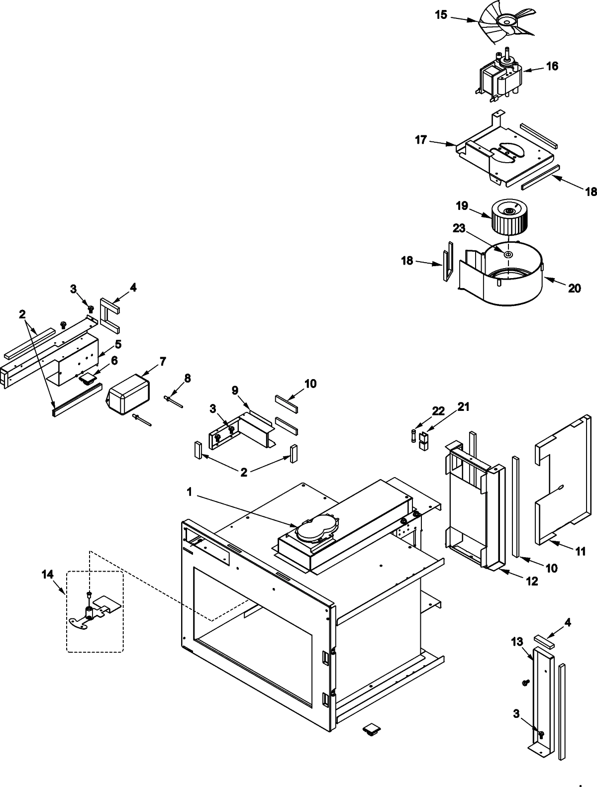 FUSES, ANTENNAS, BLOWER, DUCTS,