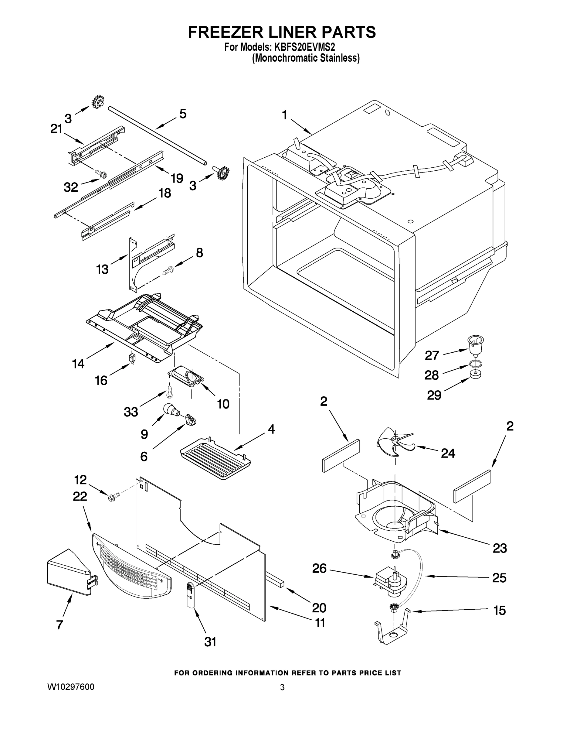 02 - FREEZER LINER PARTS