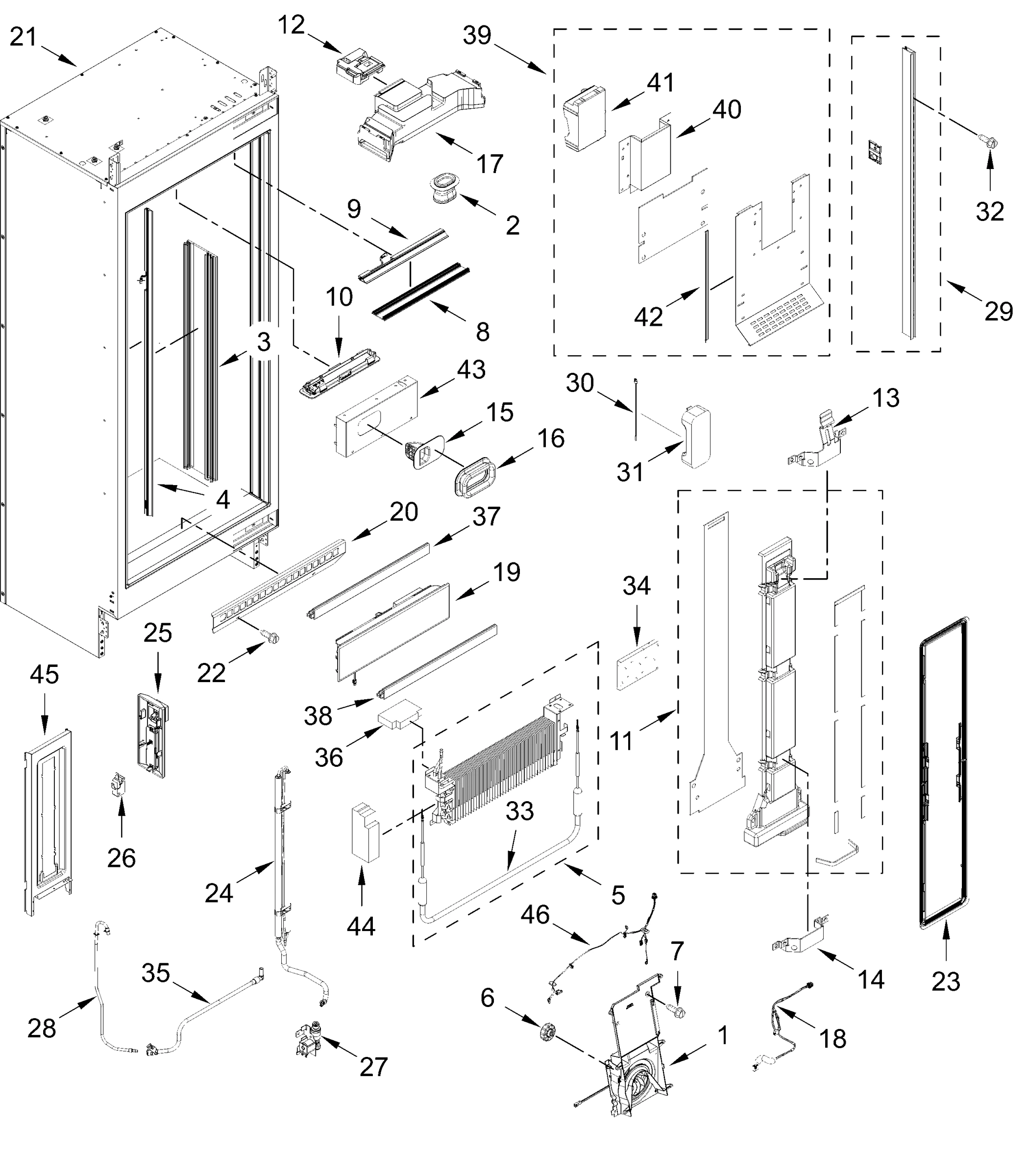 REFRIGERATOR LINER PARTS