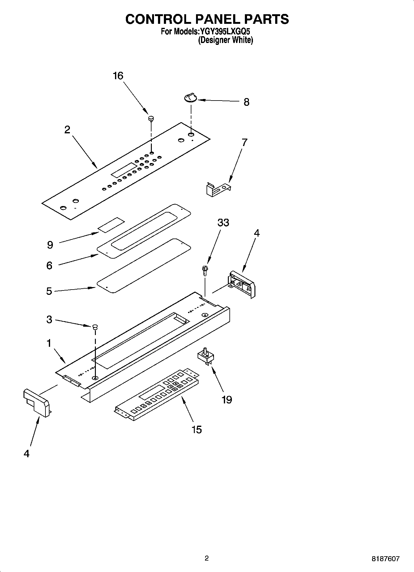 02 - CONTROL PANEL PARTS