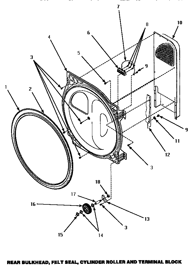 01 - BULKHEAD/FELT SEAL/CYL ROLLER & TERM BLK