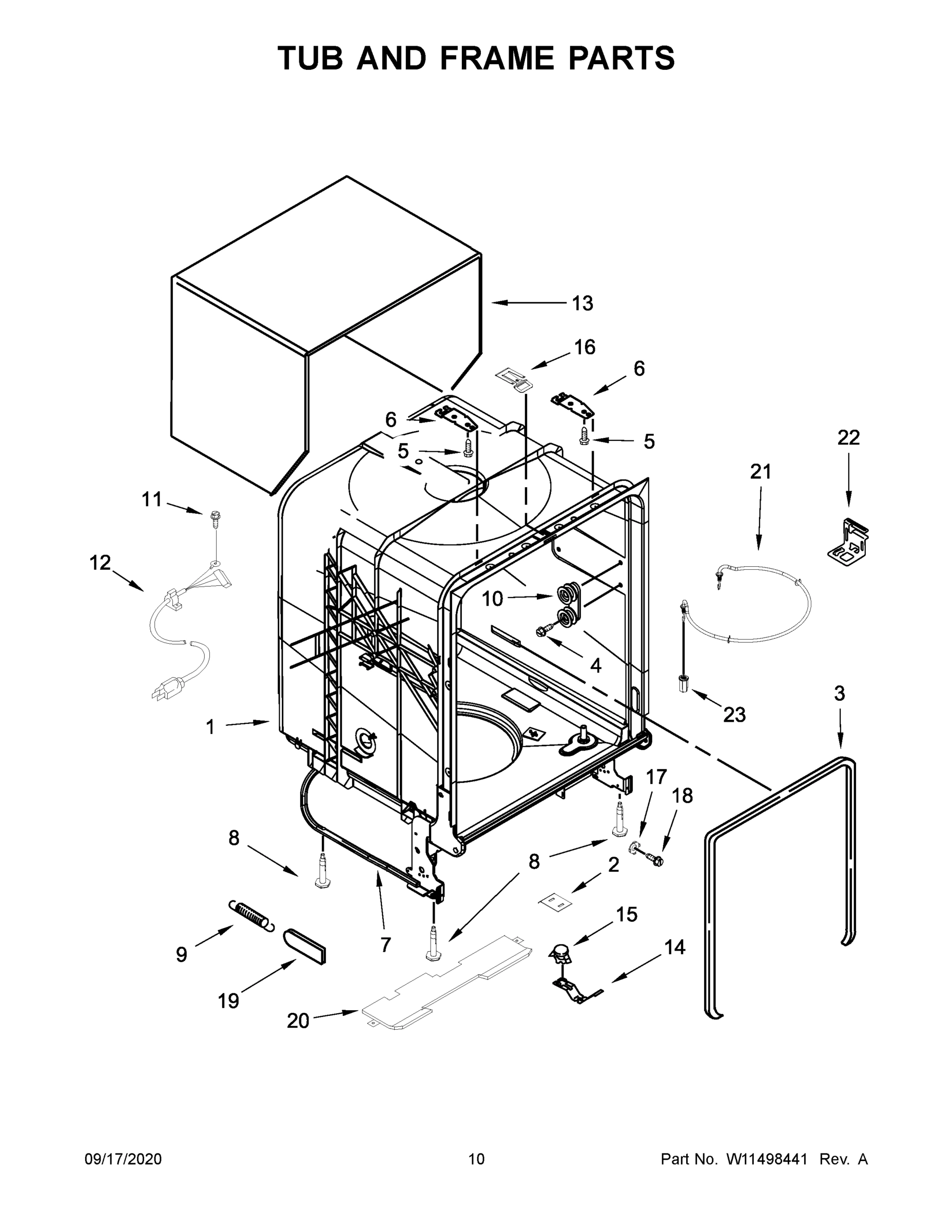 06 - TUB AND FRAME PARTS