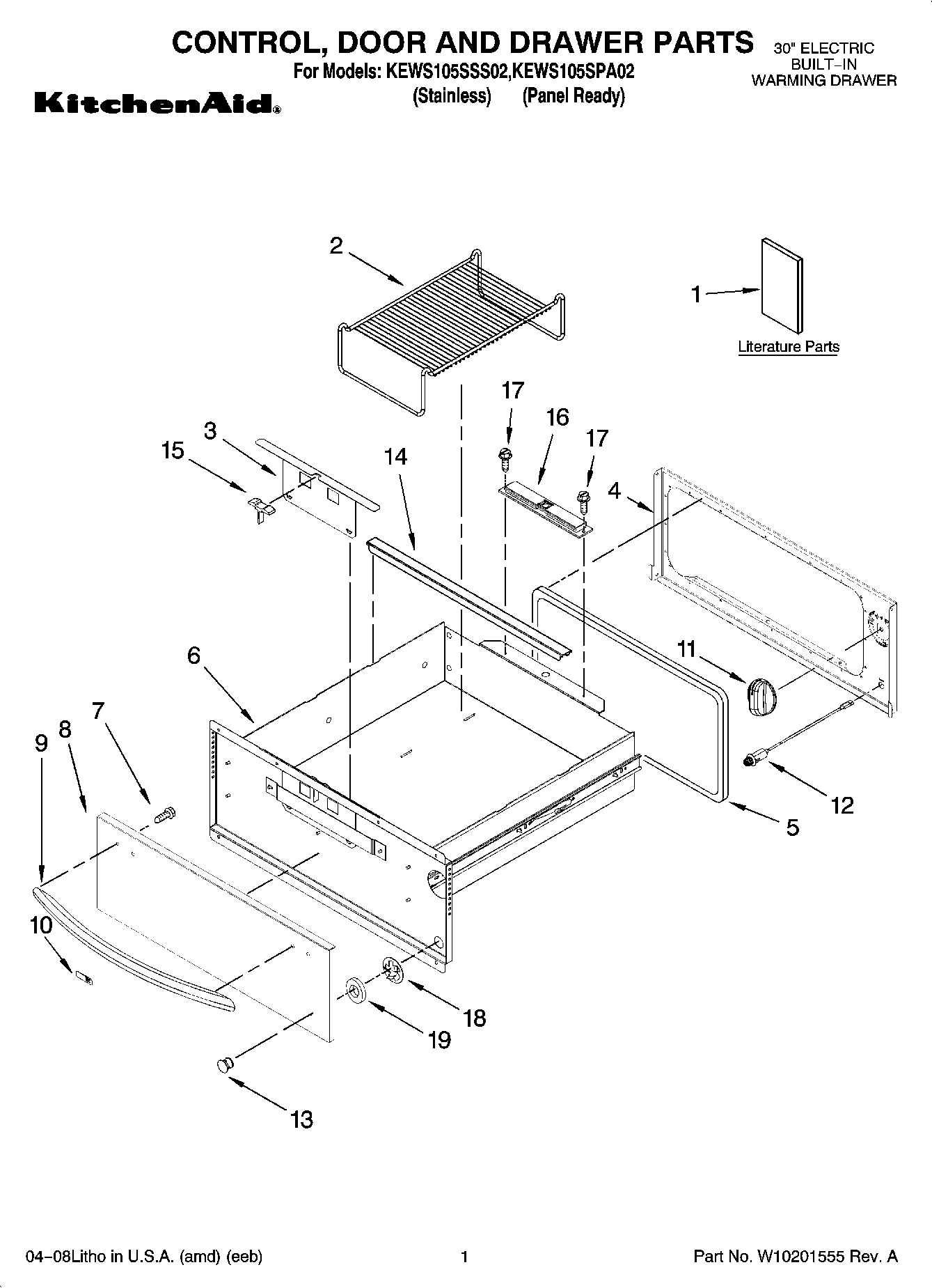 01 - CONTROL, DOOR AND DRAWER PARTS