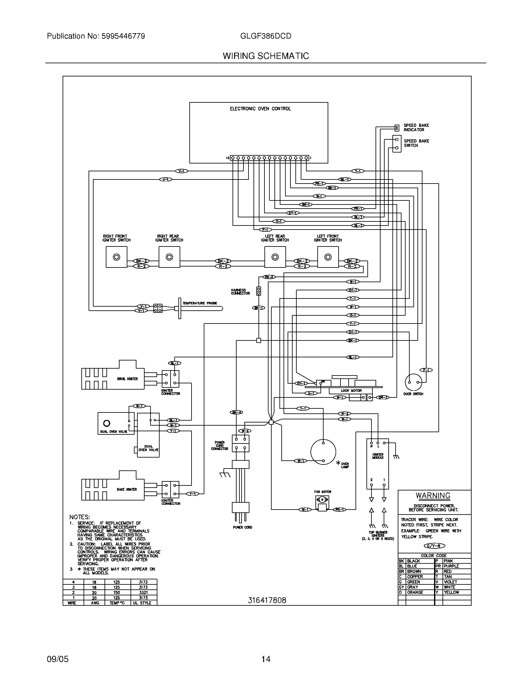 14 - WIRING SCHEMATIC