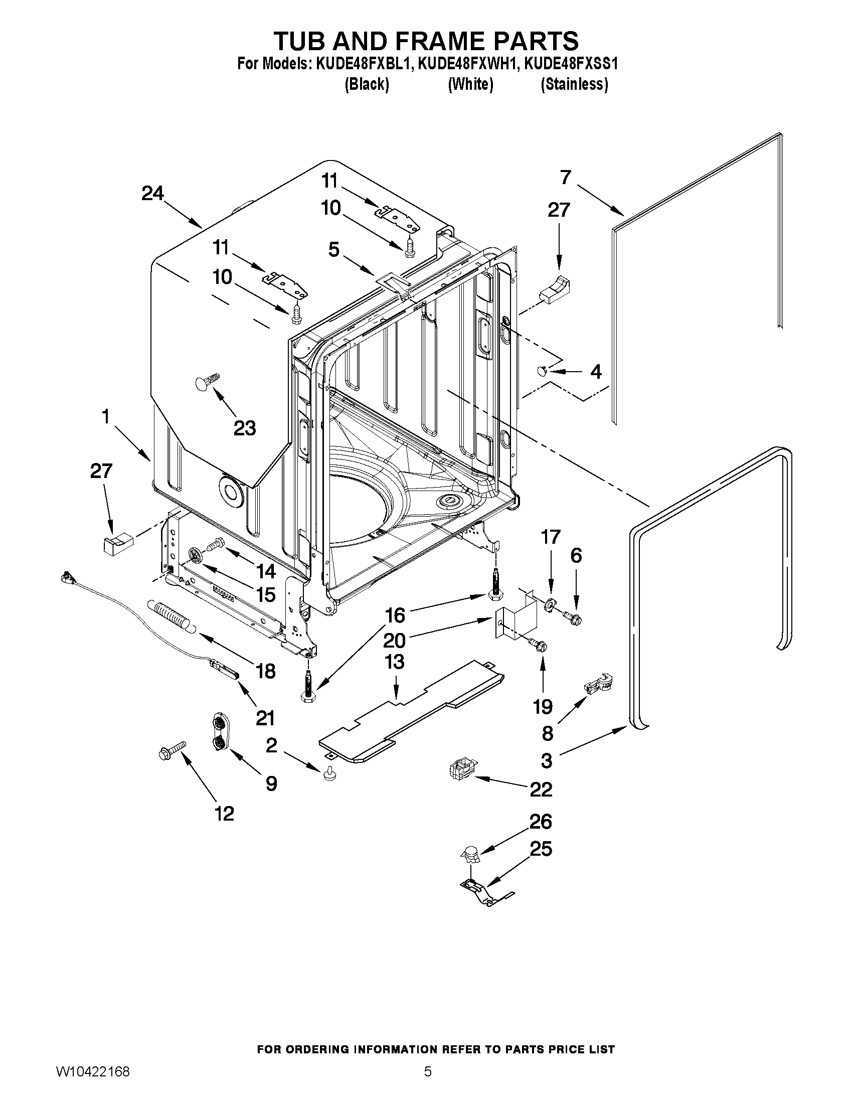 05 - TUB AND FRAME PARTS