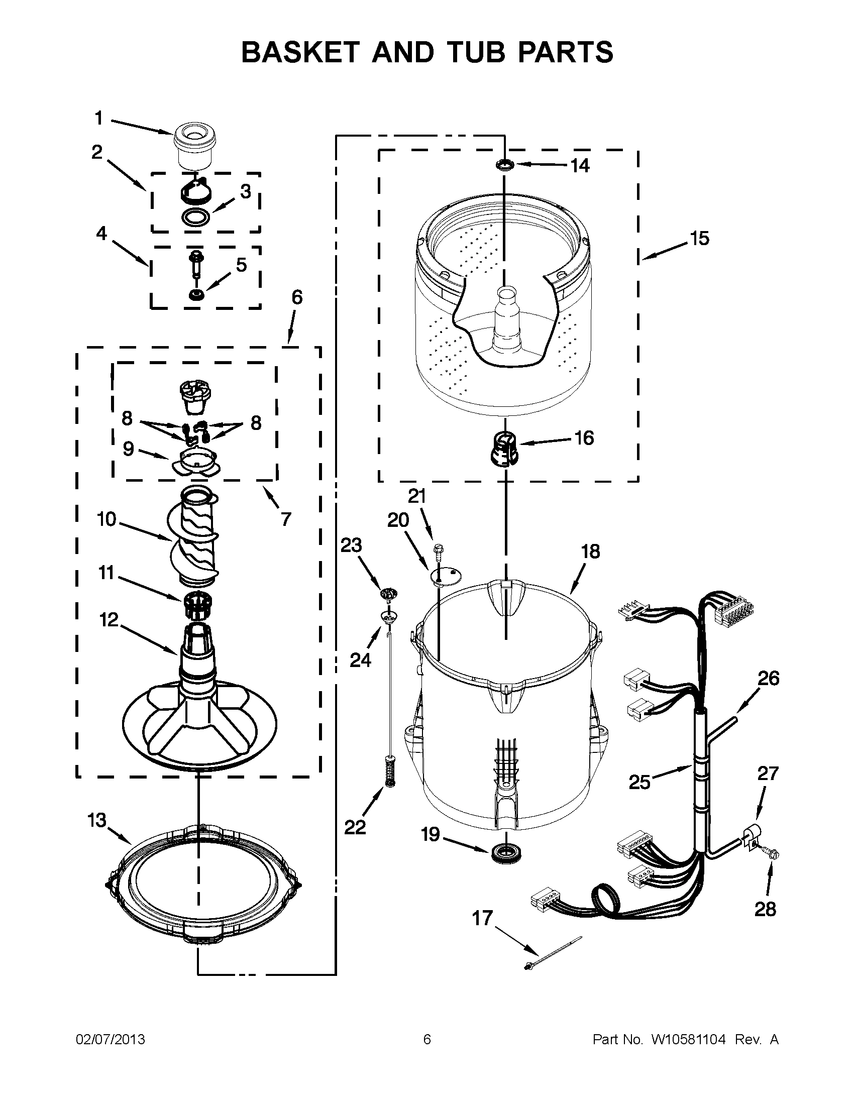 03 - BASKET AND TUB PARTS