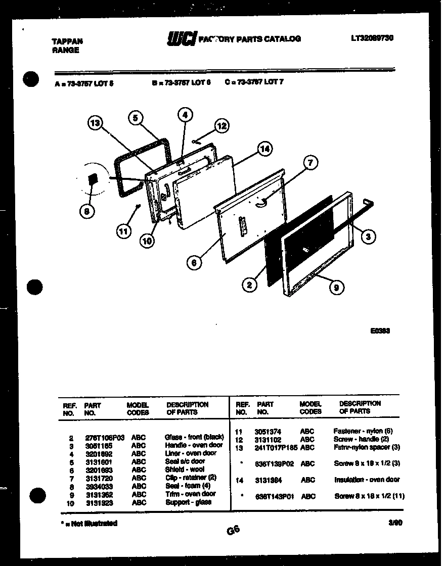 06 - LOWER OVEN DOOR PARTS