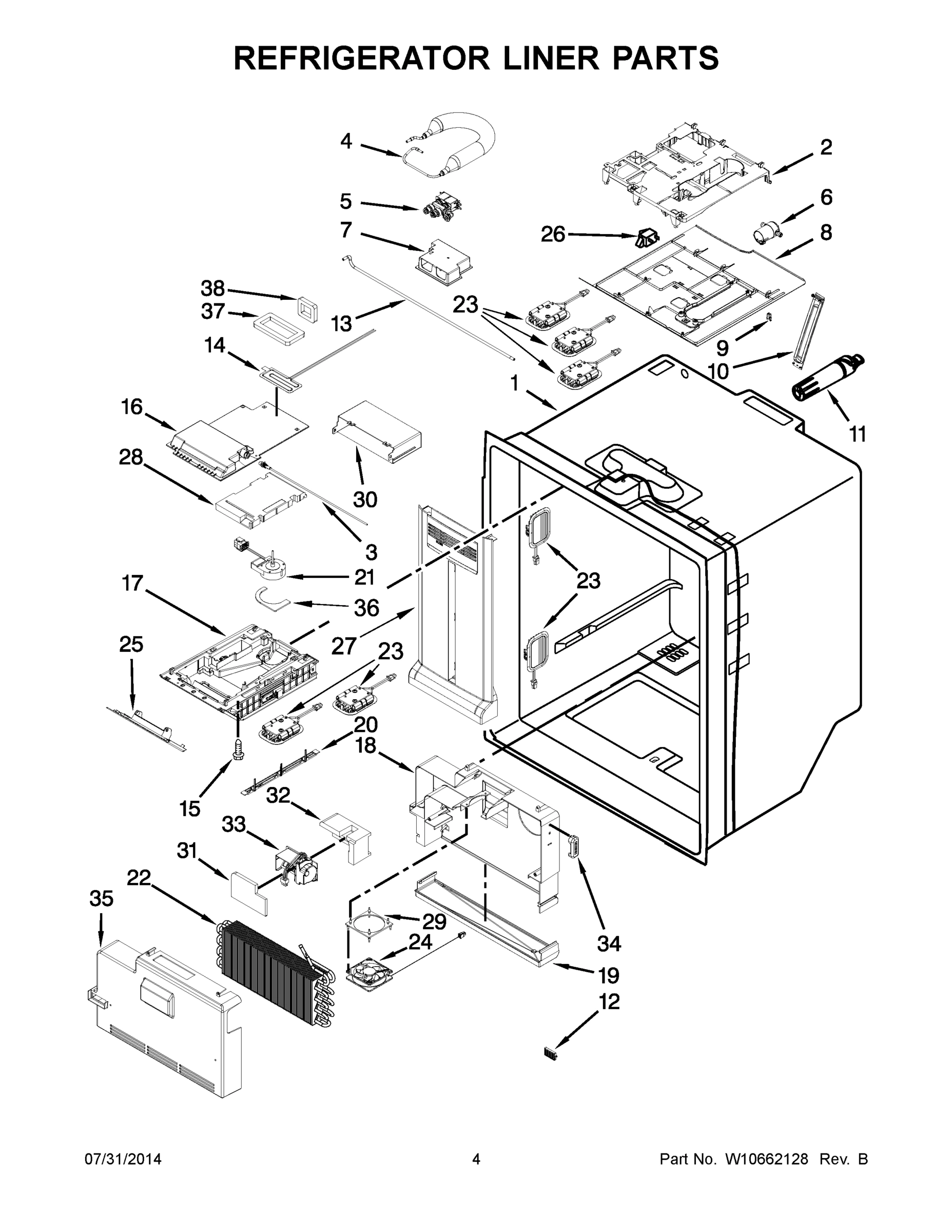 03 - REFRIGERATOR LINER PARTS