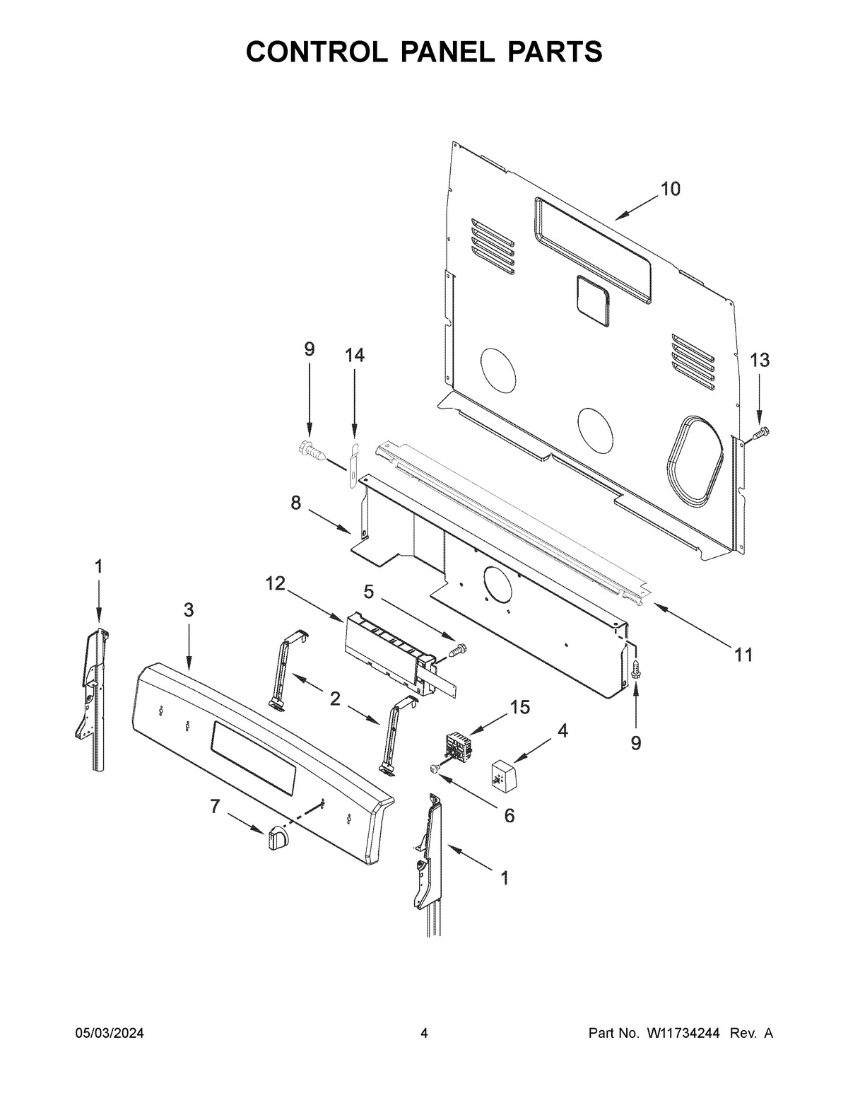 03 - CONTROL PANEL PARTS