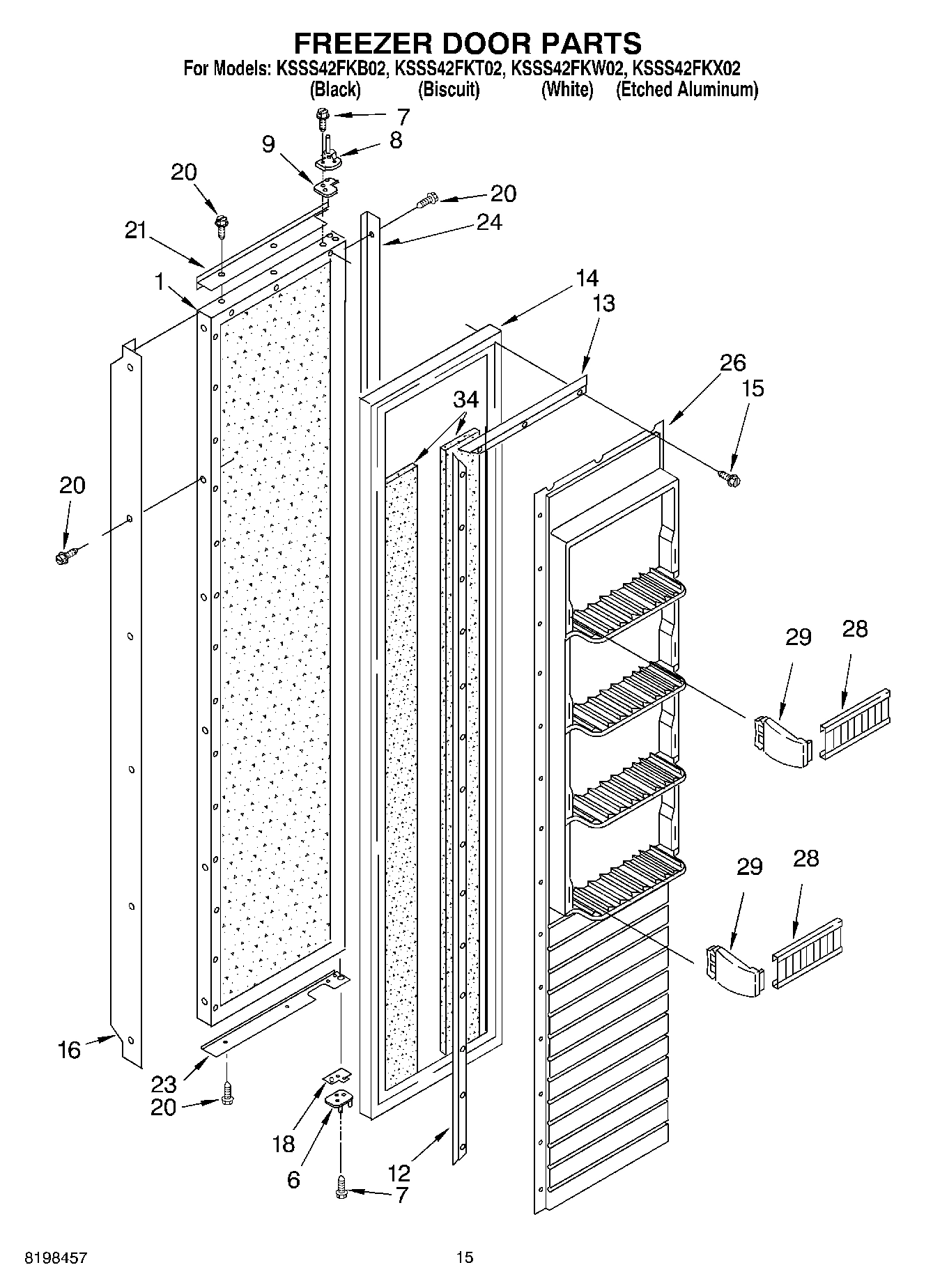 10 - FREEZER DOOR PARTS