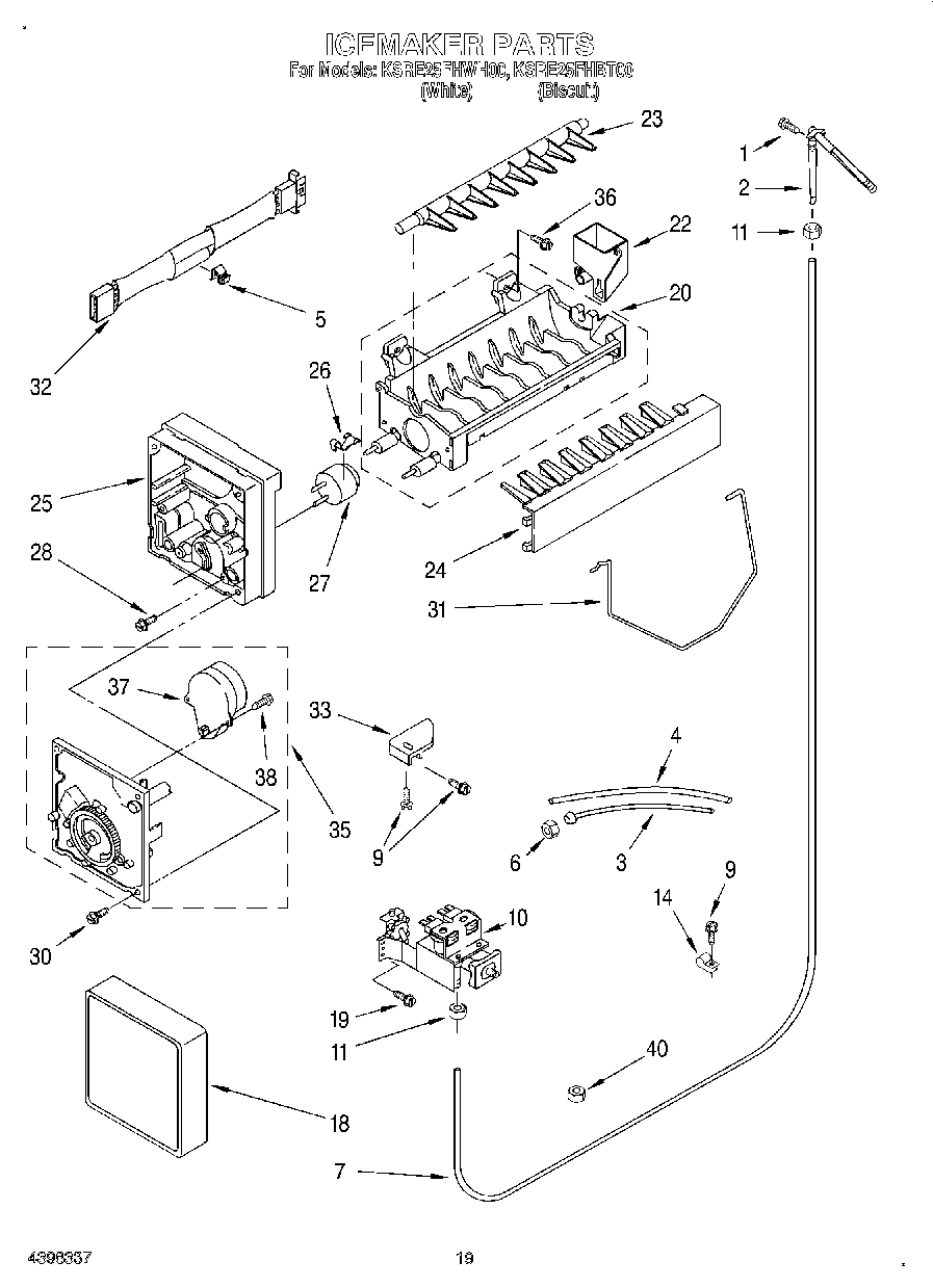 12 - ICE MAKER, OPTIONAL