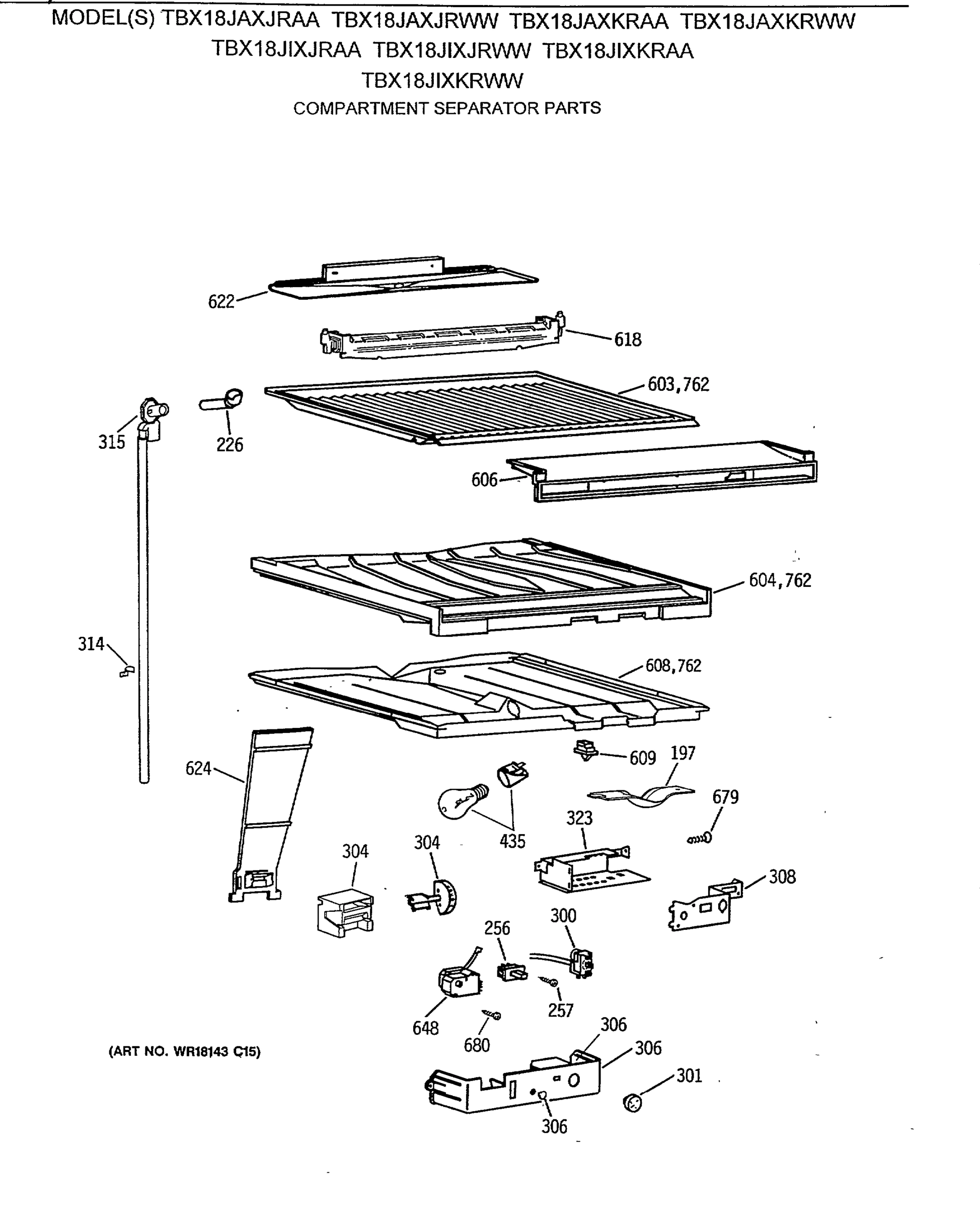 COMPARTMENT SEPARATOR PARTS