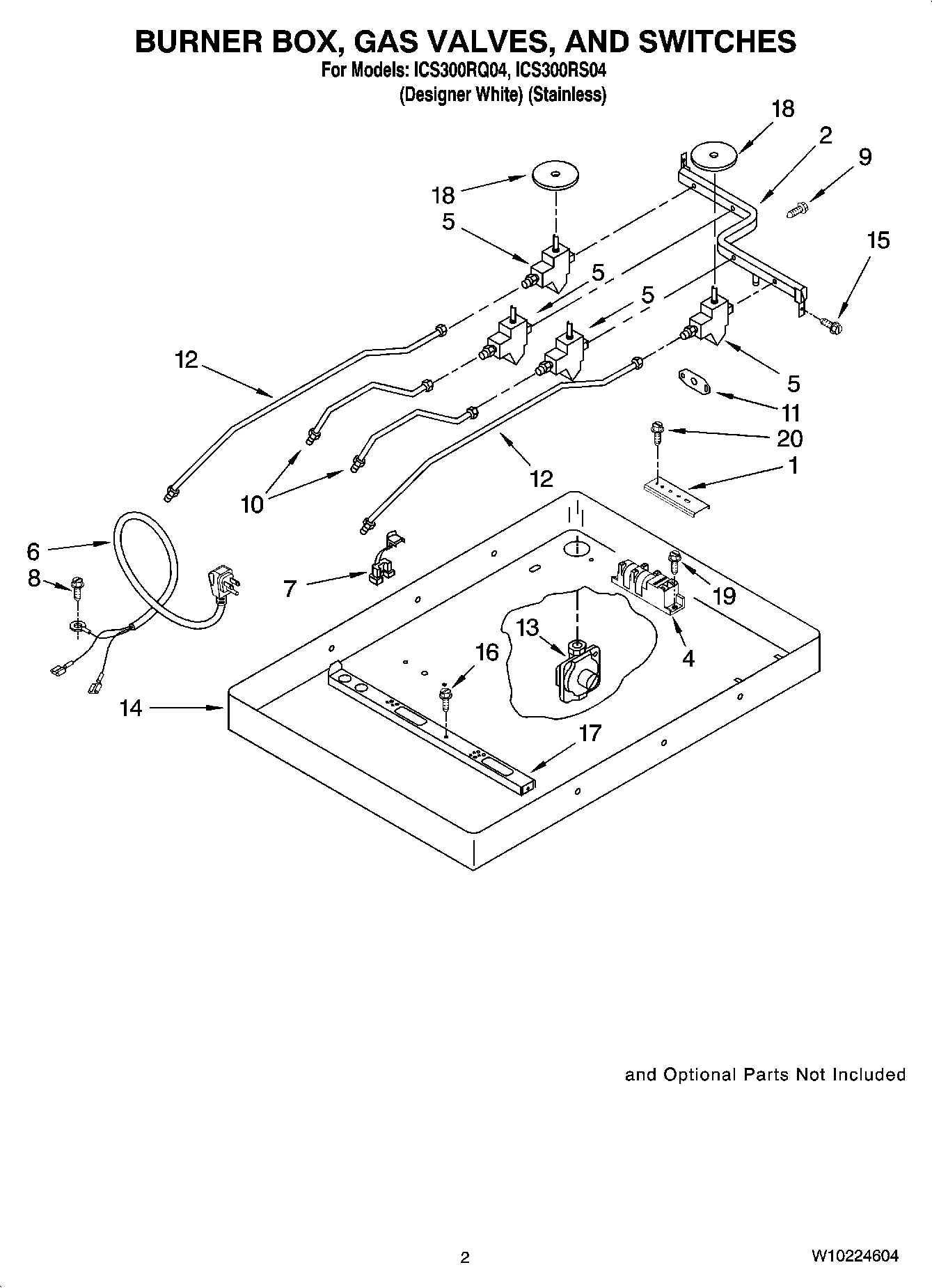 02 - BURNER BOX, GAS VALVES, AND SWITCHES