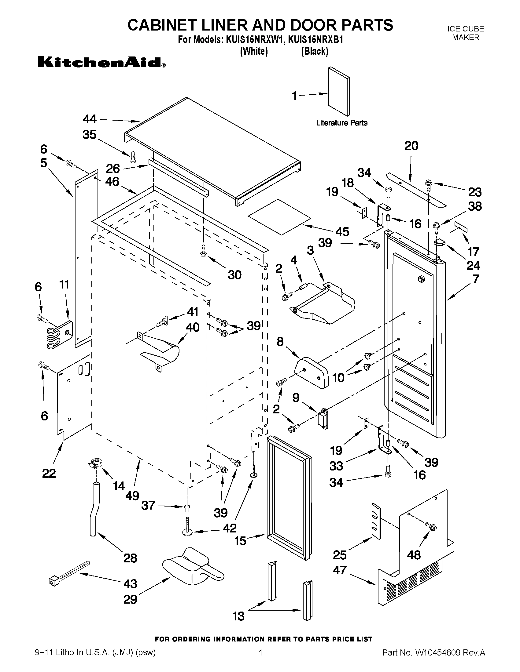 01 - CABINET LINER AND DOOR PARTS