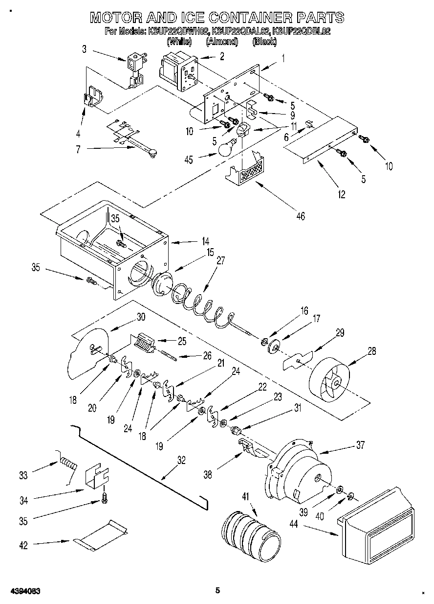 04 - MOTOR AND ICE CONTAINER