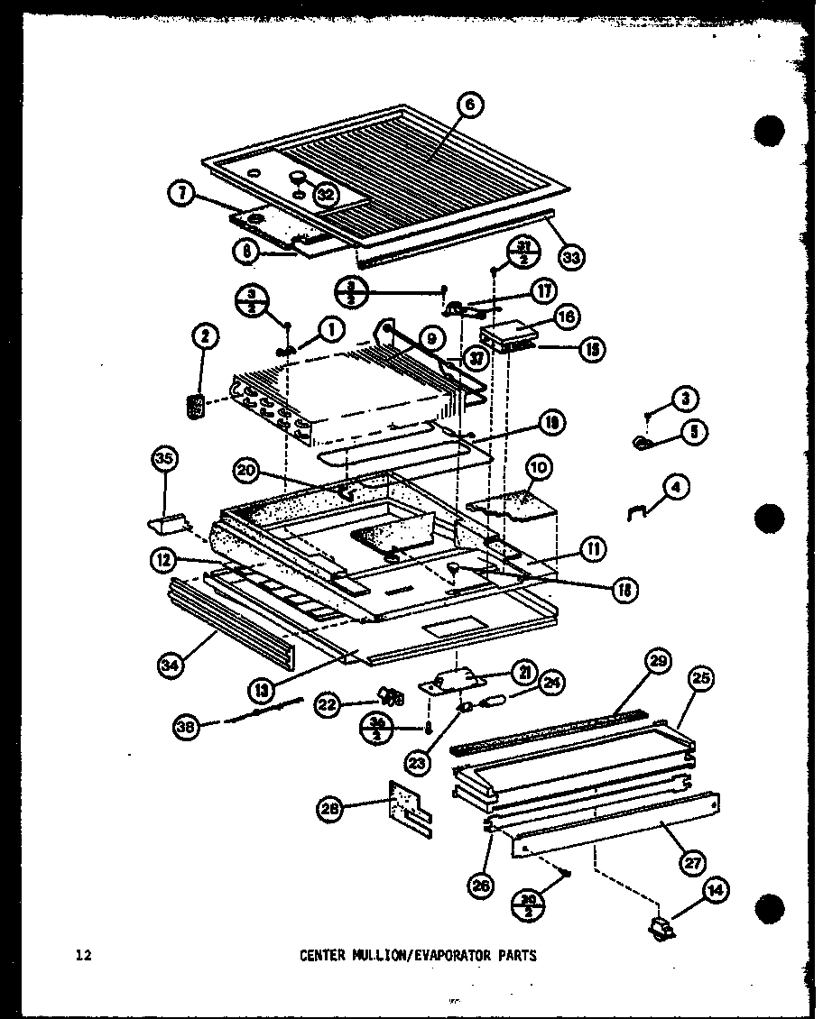 01 - CENTER MULLION/EVAP PARTS