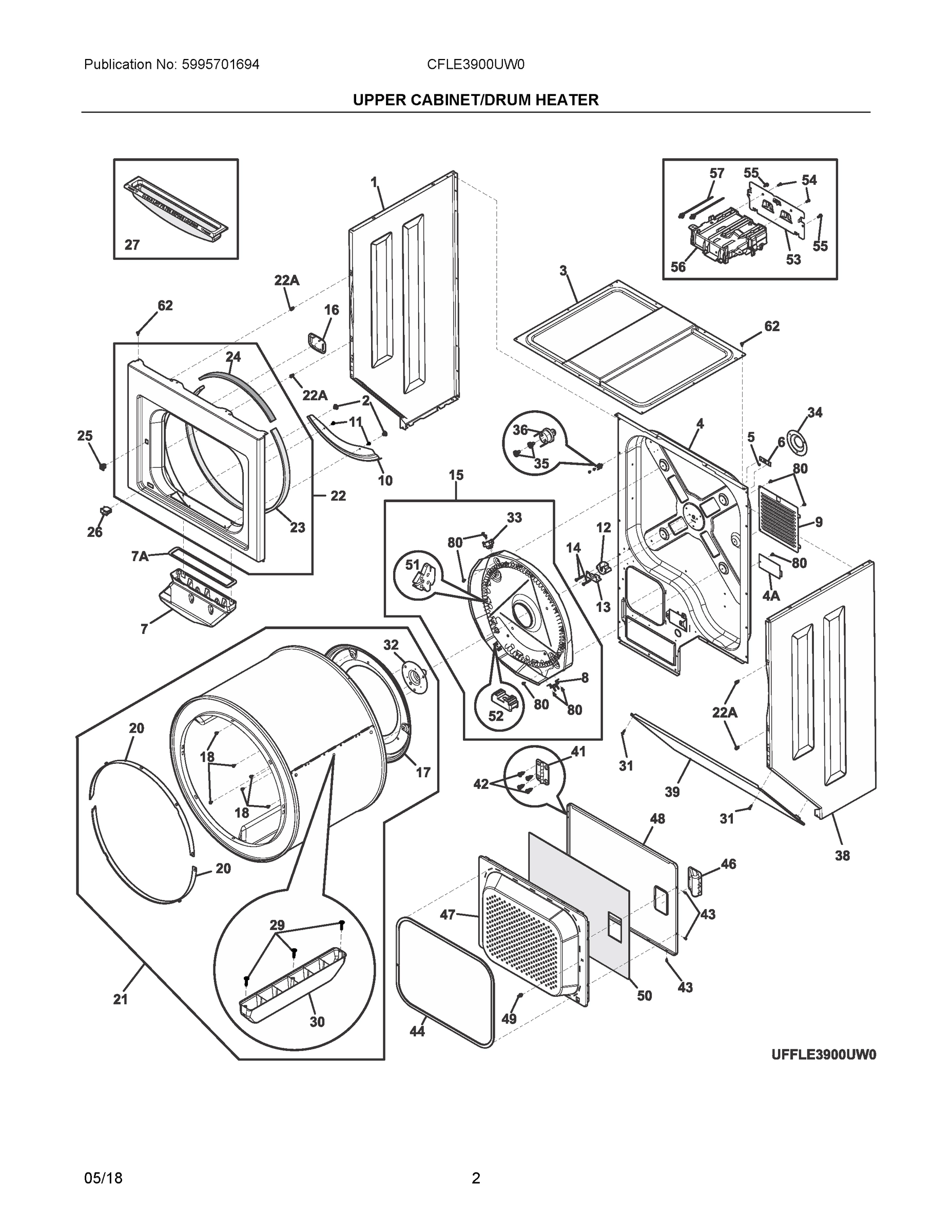 02 - UPPER CABINET/DRUM HEATER