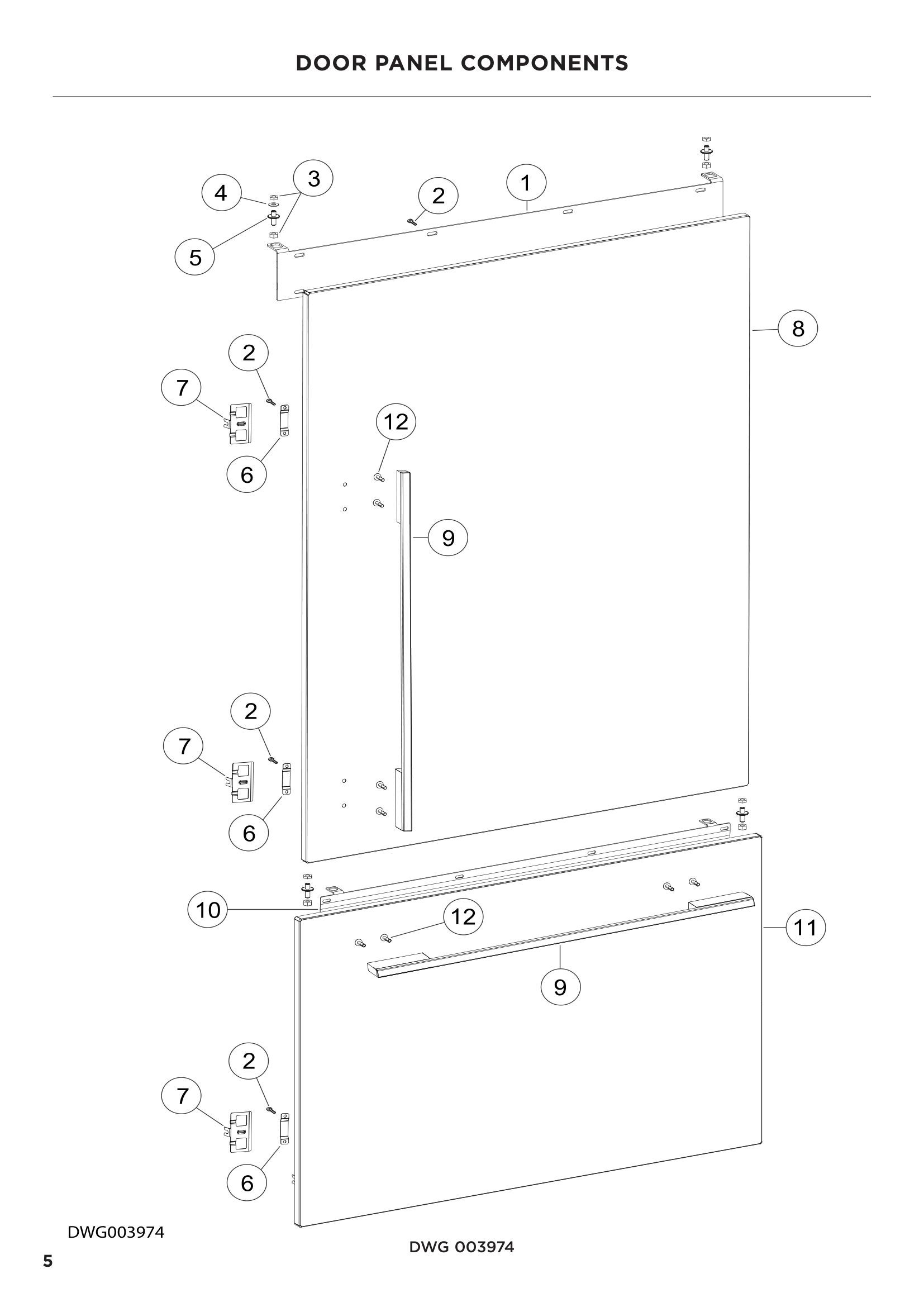 DOOR PANEL COMPONENTS