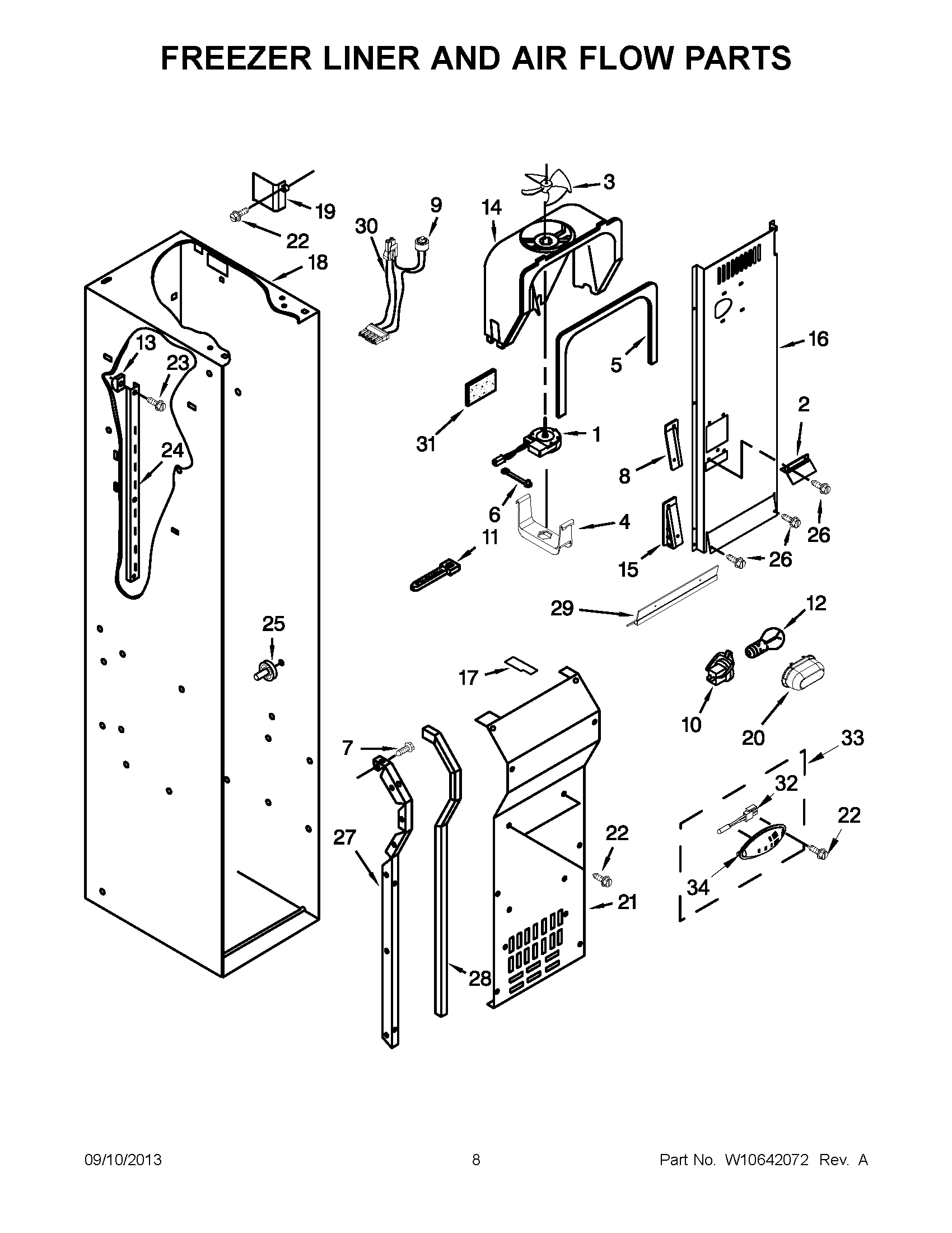 05 - FREEZER LINER AND AIR FLOW PARTS