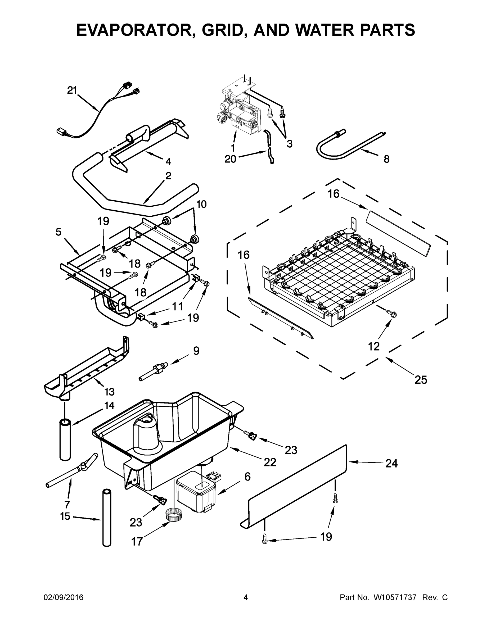03 - EVAPORATOR, GRID, AND WATER PARTS