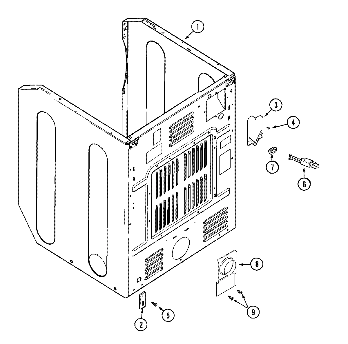04 - CABINET-REAR (DRYER)