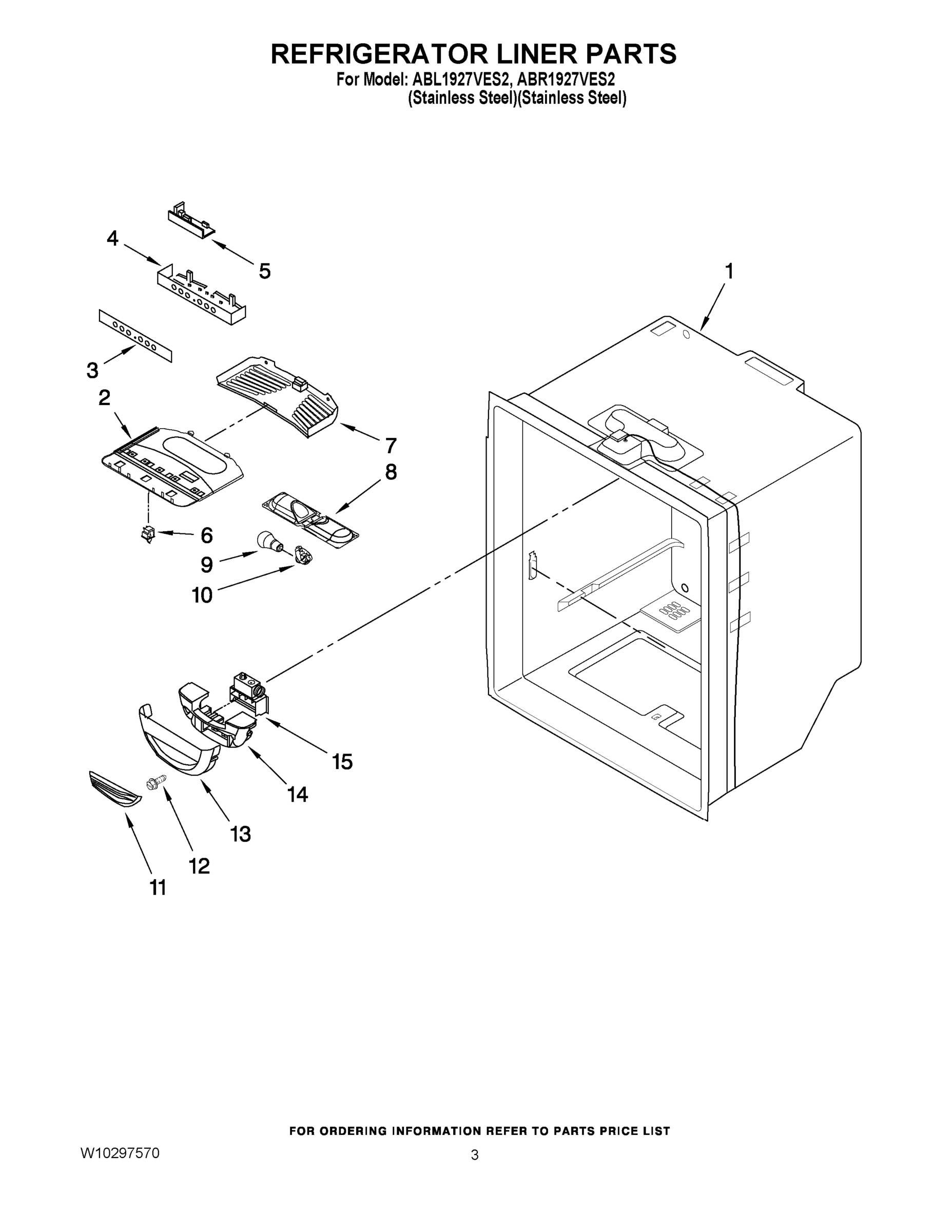 02 - REFRIGERATOR LINER PARTS