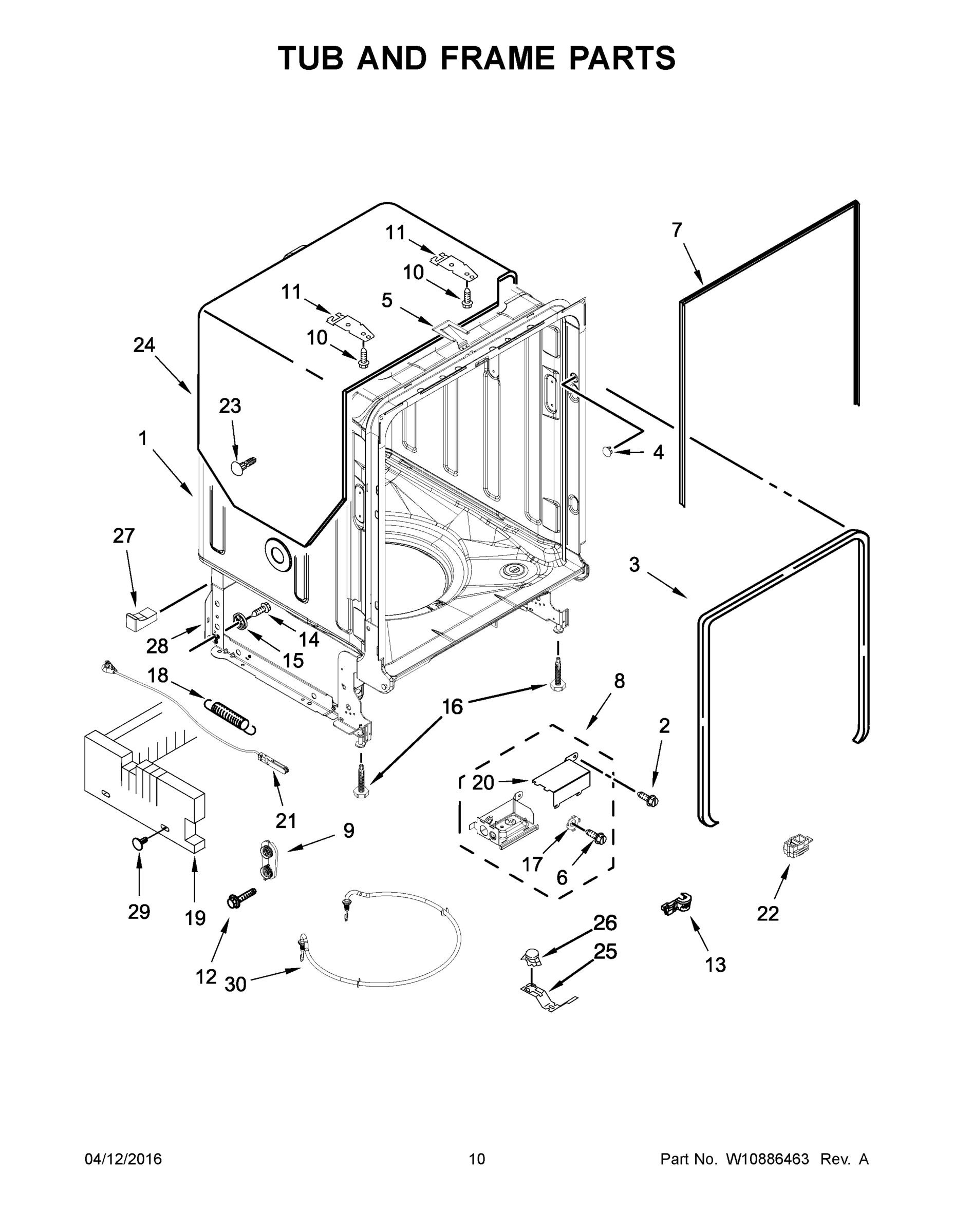06 - TUB AND FRAME PARTS