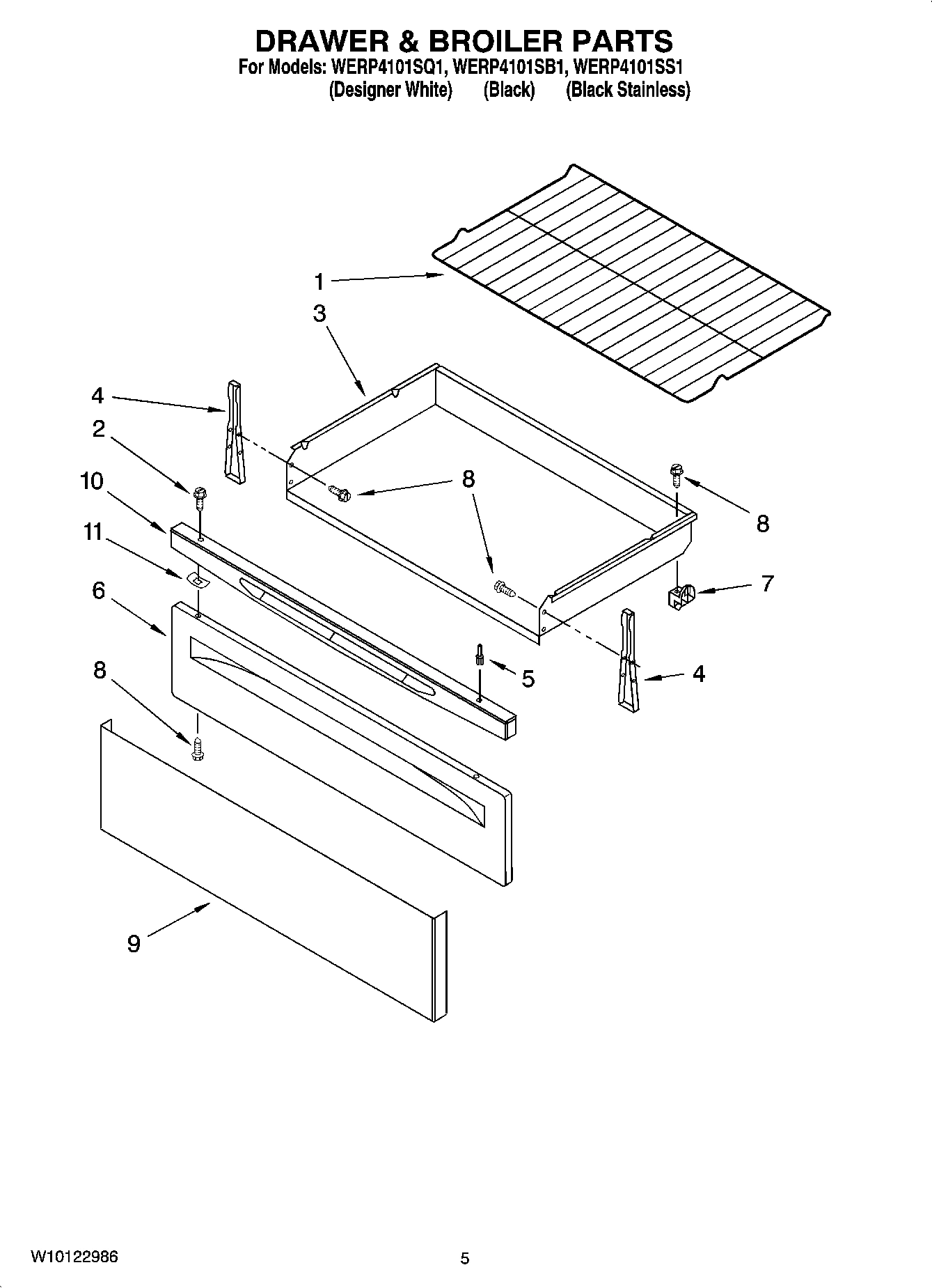 04 - DRAWER & BROILER PARTS